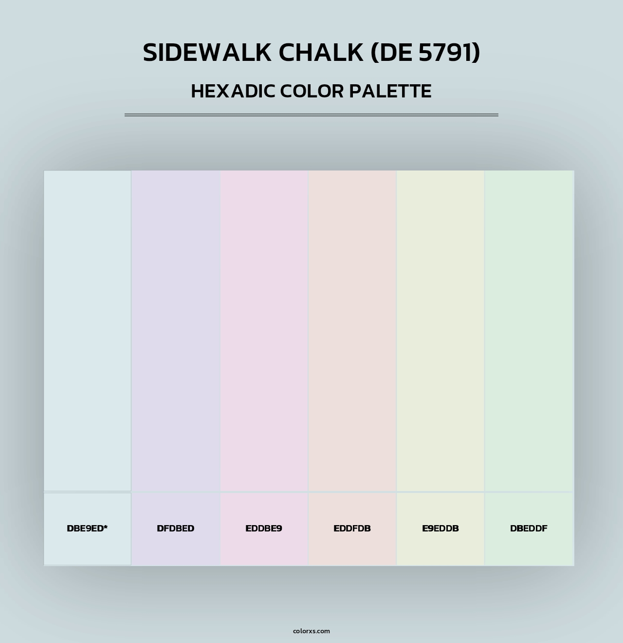 Sidewalk Chalk (DE 5791) - Hexadic Color Palette