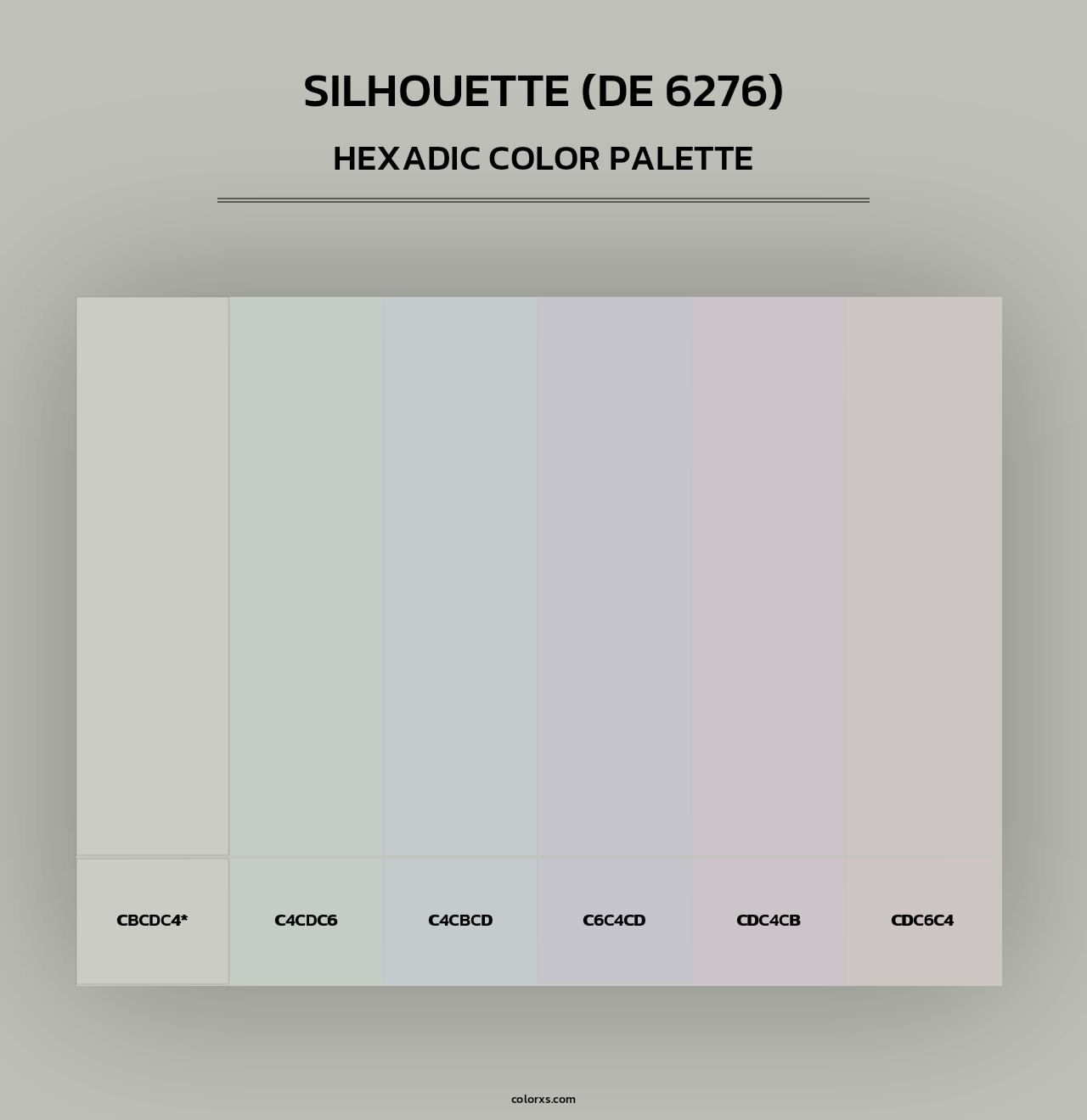 Silhouette (DE 6276) - Hexadic Color Palette