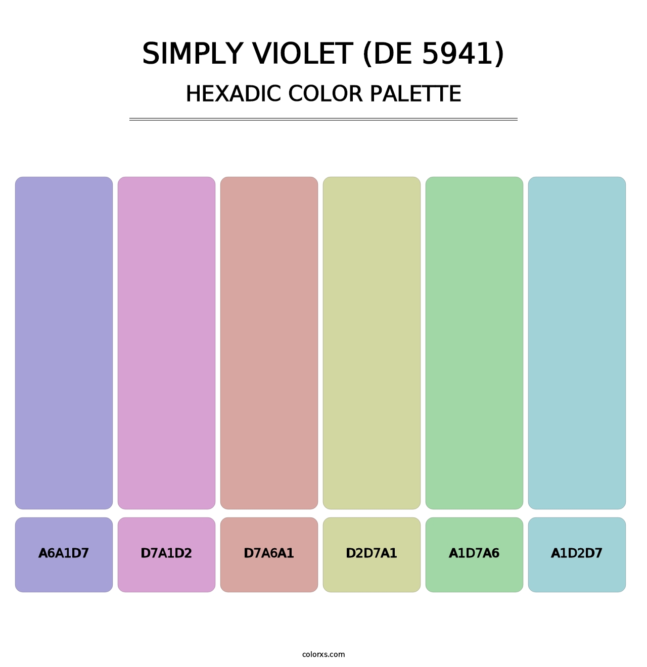 Simply Violet (DE 5941) - Hexadic Color Palette