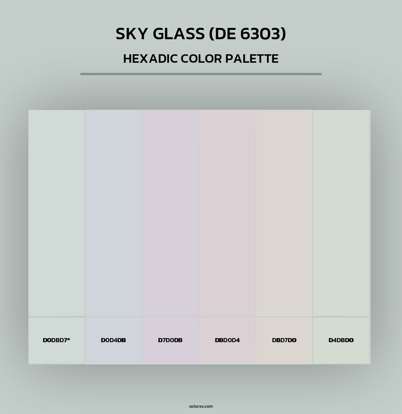 Sky Glass (DE 6303) - Hexadic Color Palette