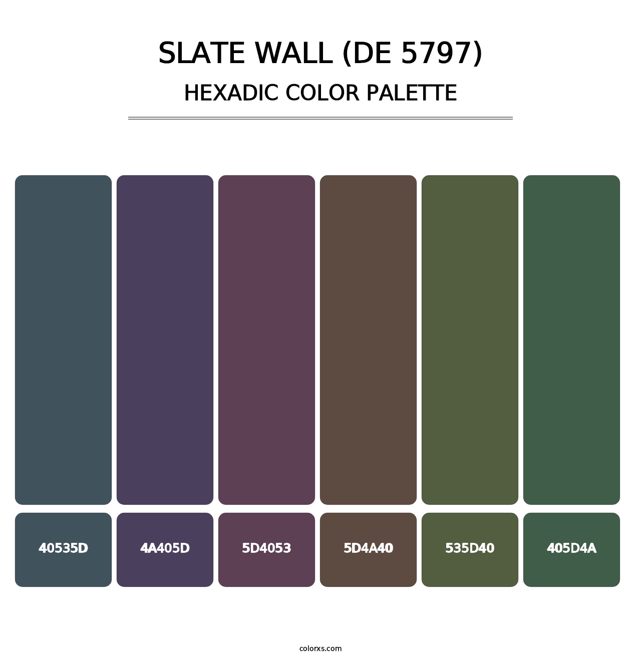 Slate Wall (DE 5797) - Hexadic Color Palette