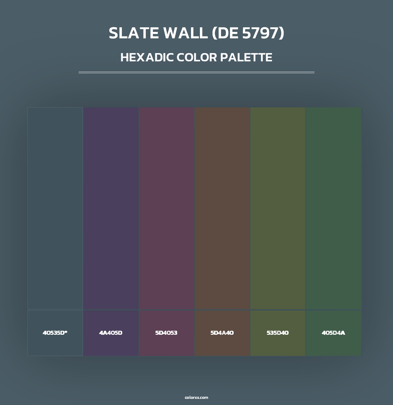 Slate Wall (DE 5797) - Hexadic Color Palette