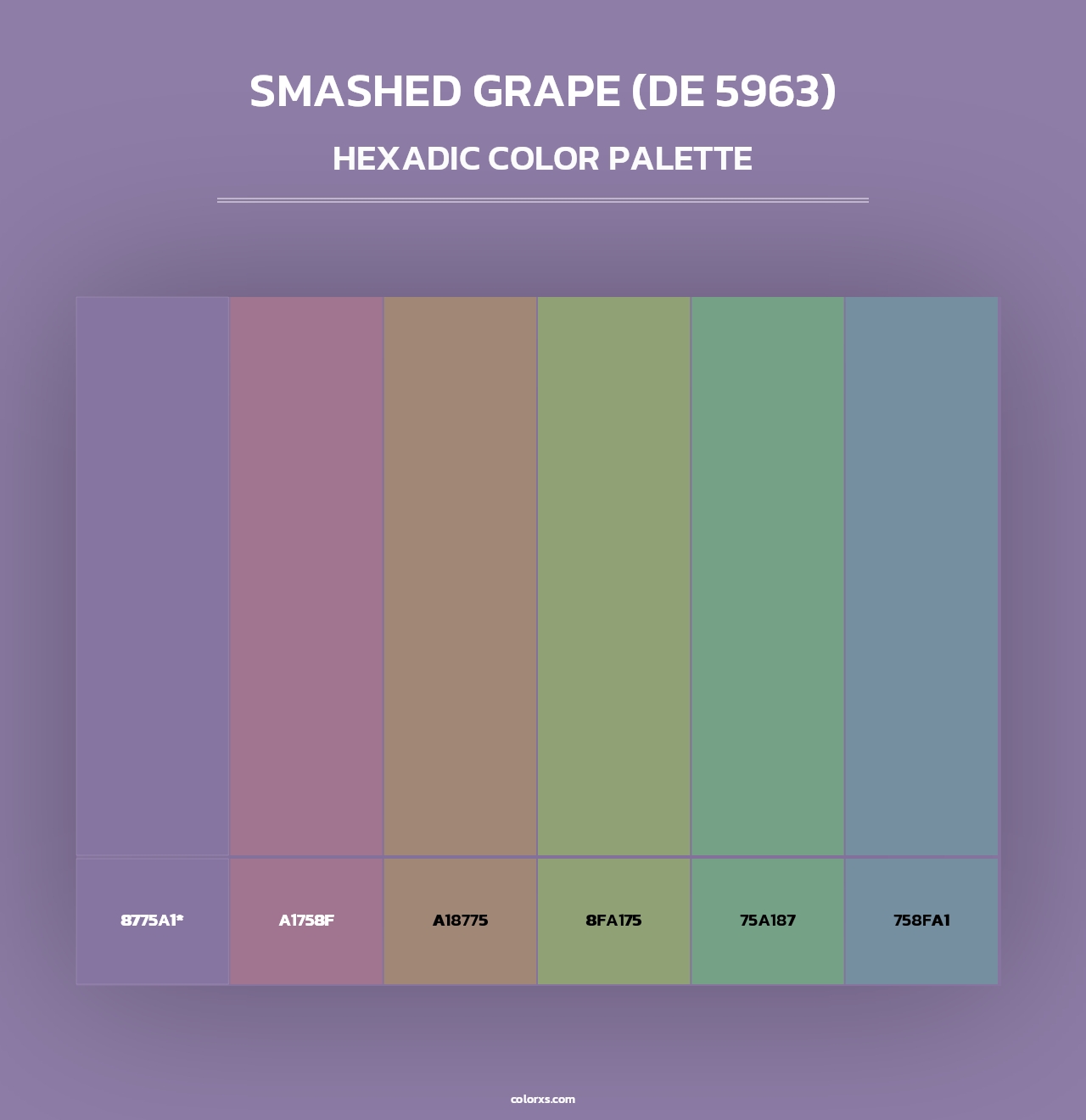 Smashed Grape (DE 5963) - Hexadic Color Palette