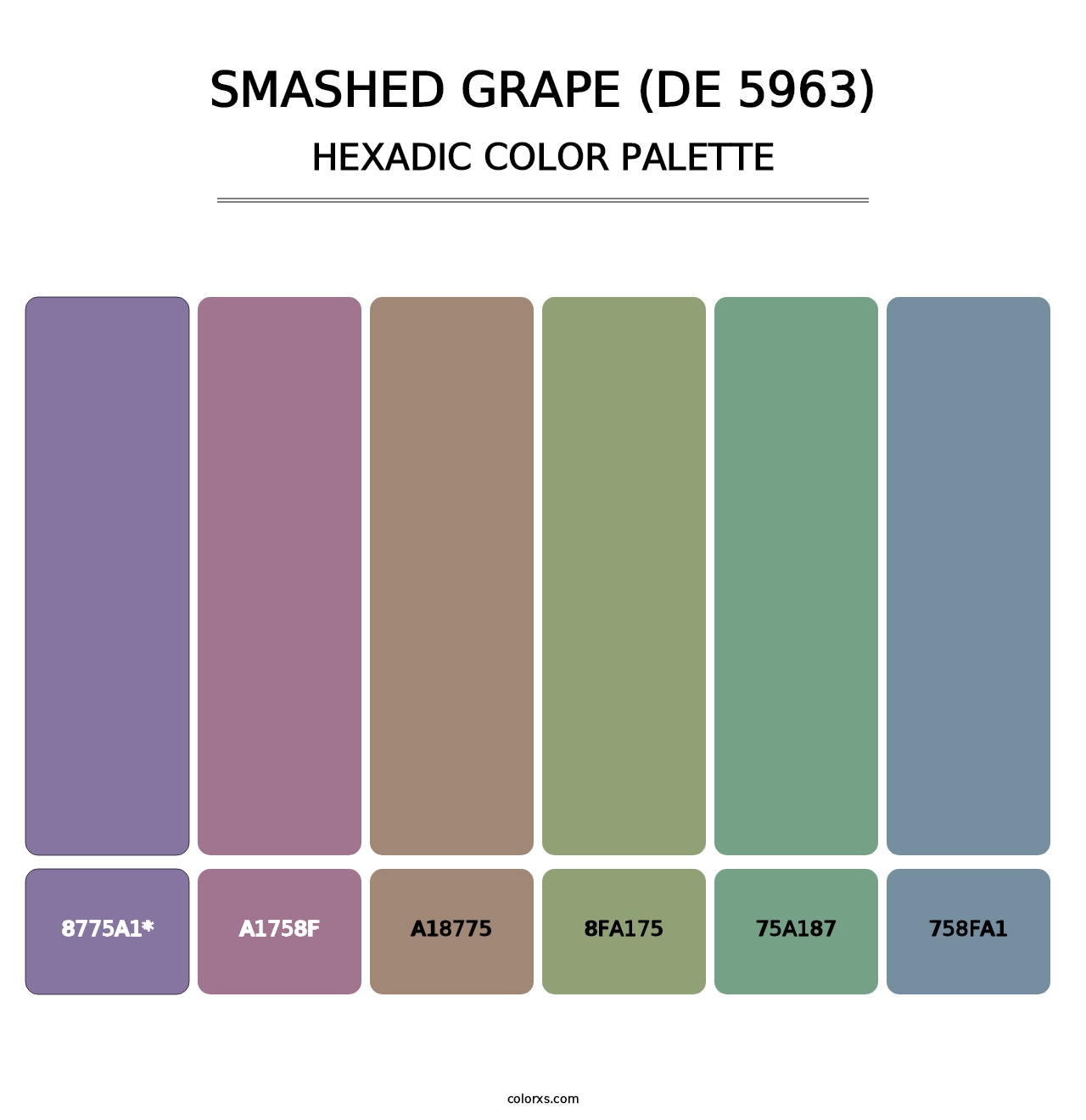 Smashed Grape (DE 5963) - Hexadic Color Palette