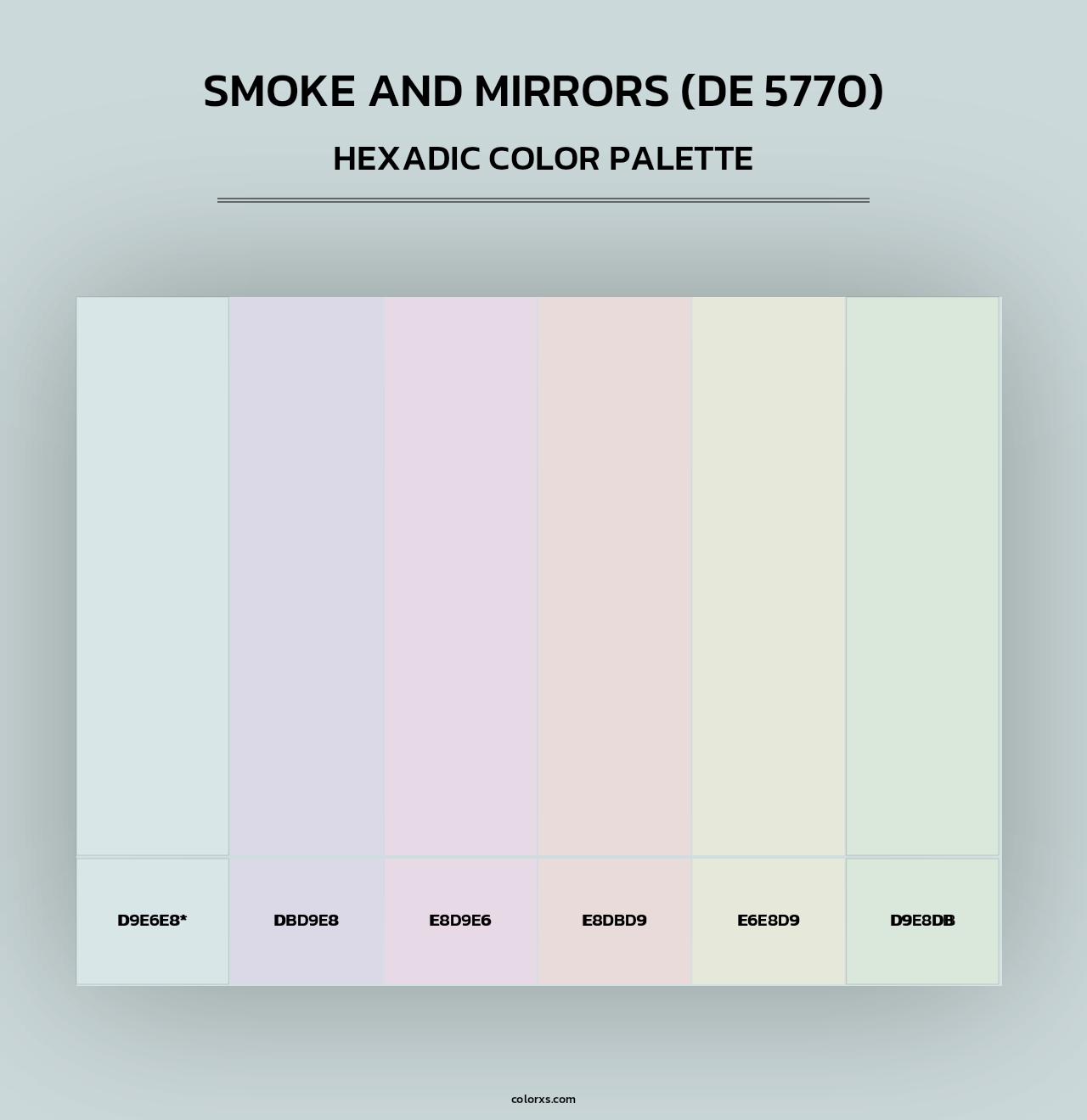 Smoke and Mirrors (DE 5770) - Hexadic Color Palette
