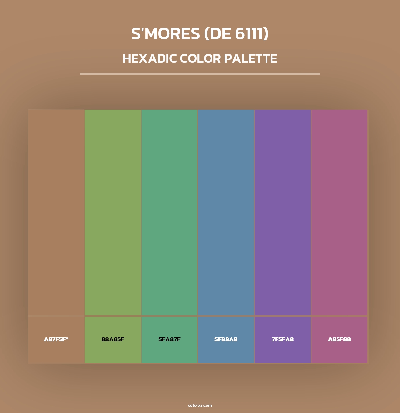 S'mores (DE 6111) - Hexadic Color Palette