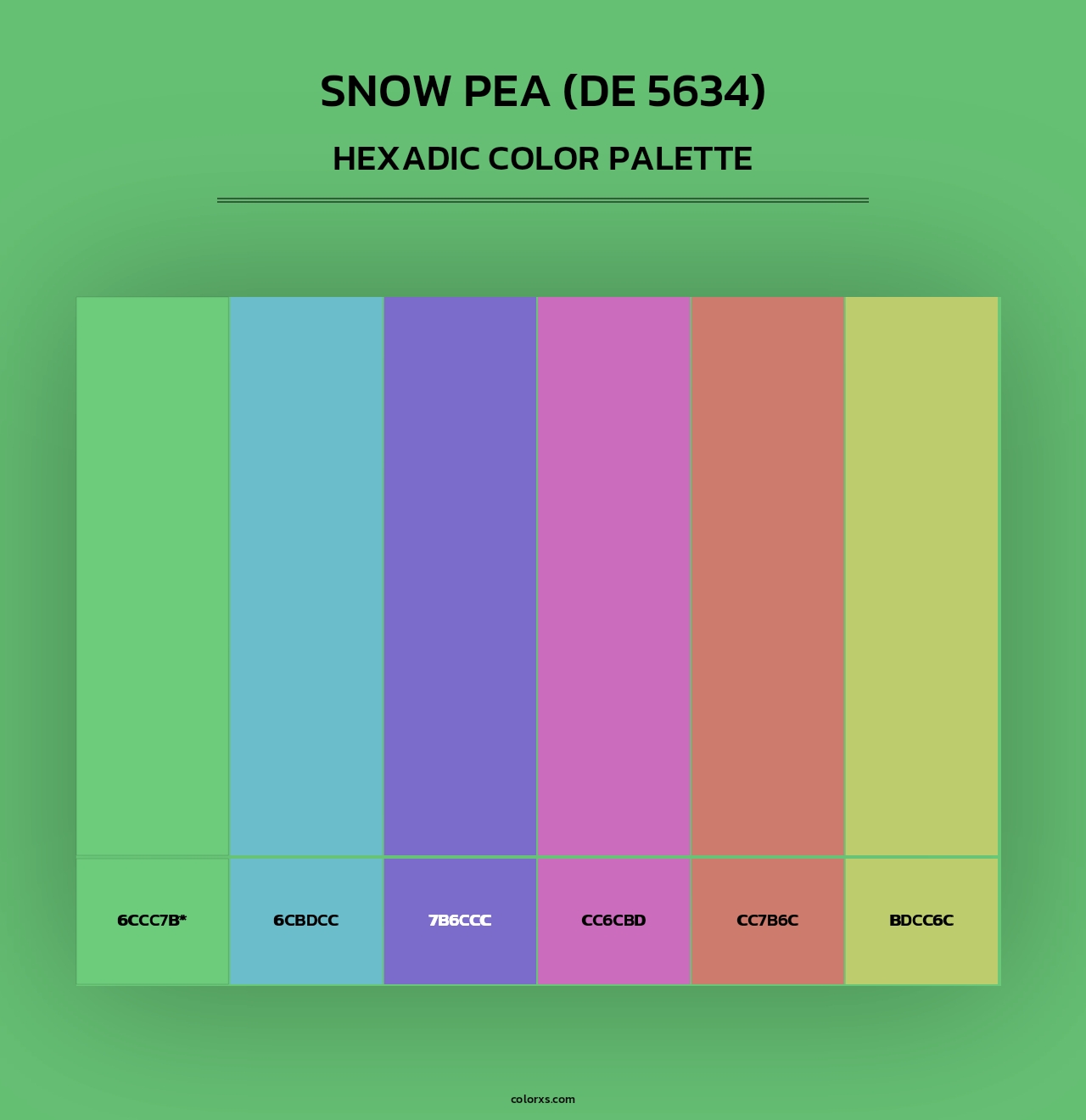 Snow Pea (DE 5634) - Hexadic Color Palette