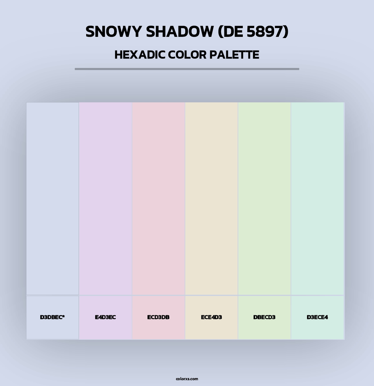 Snowy Shadow (DE 5897) - Hexadic Color Palette