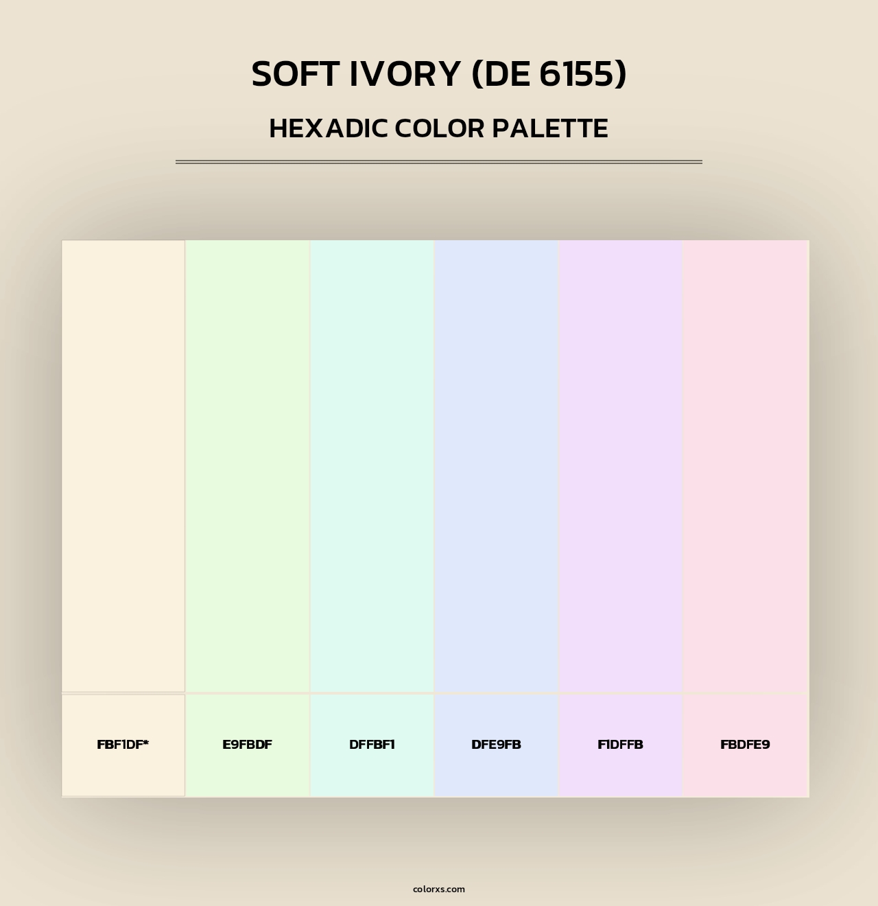 Soft Ivory (DE 6155) - Hexadic Color Palette