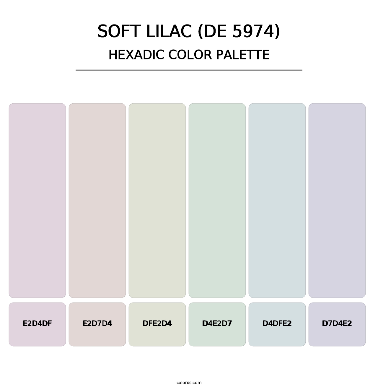Soft Lilac (DE 5974) - Hexadic Color Palette