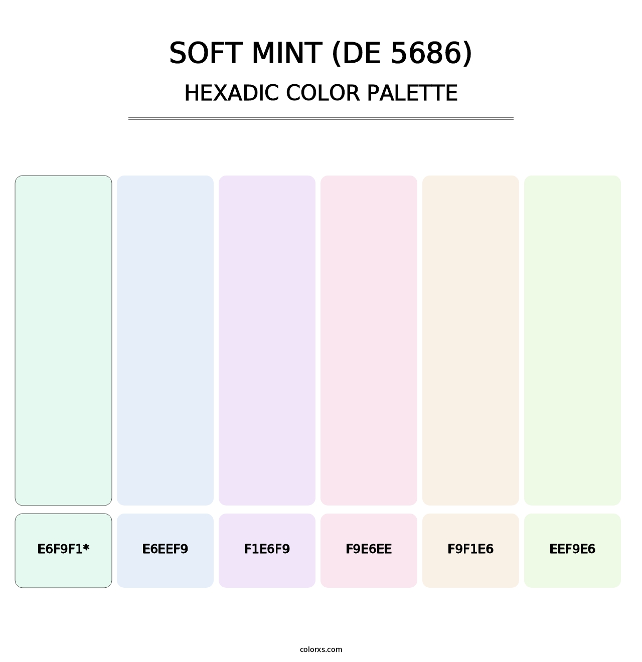 Soft Mint (DE 5686) - Hexadic Color Palette