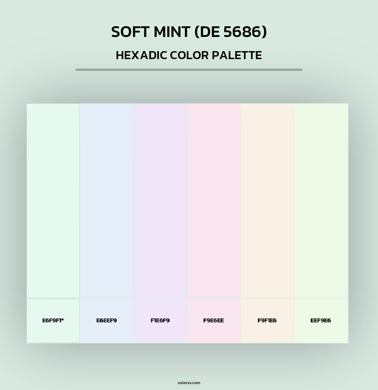 Soft Mint (DE 5686) - Hexadic Color Palette