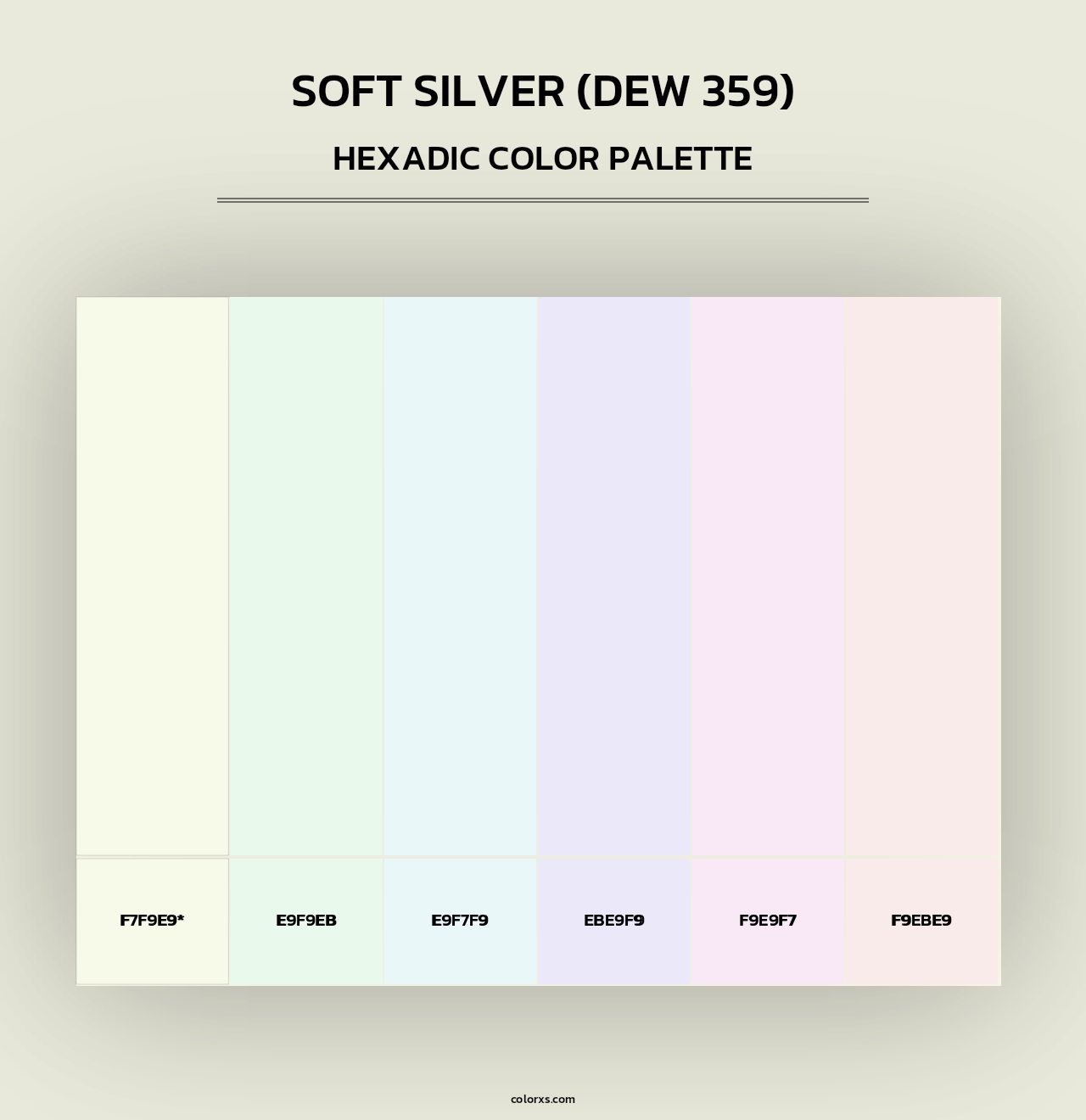 Soft Silver (DEW 359) - Hexadic Color Palette