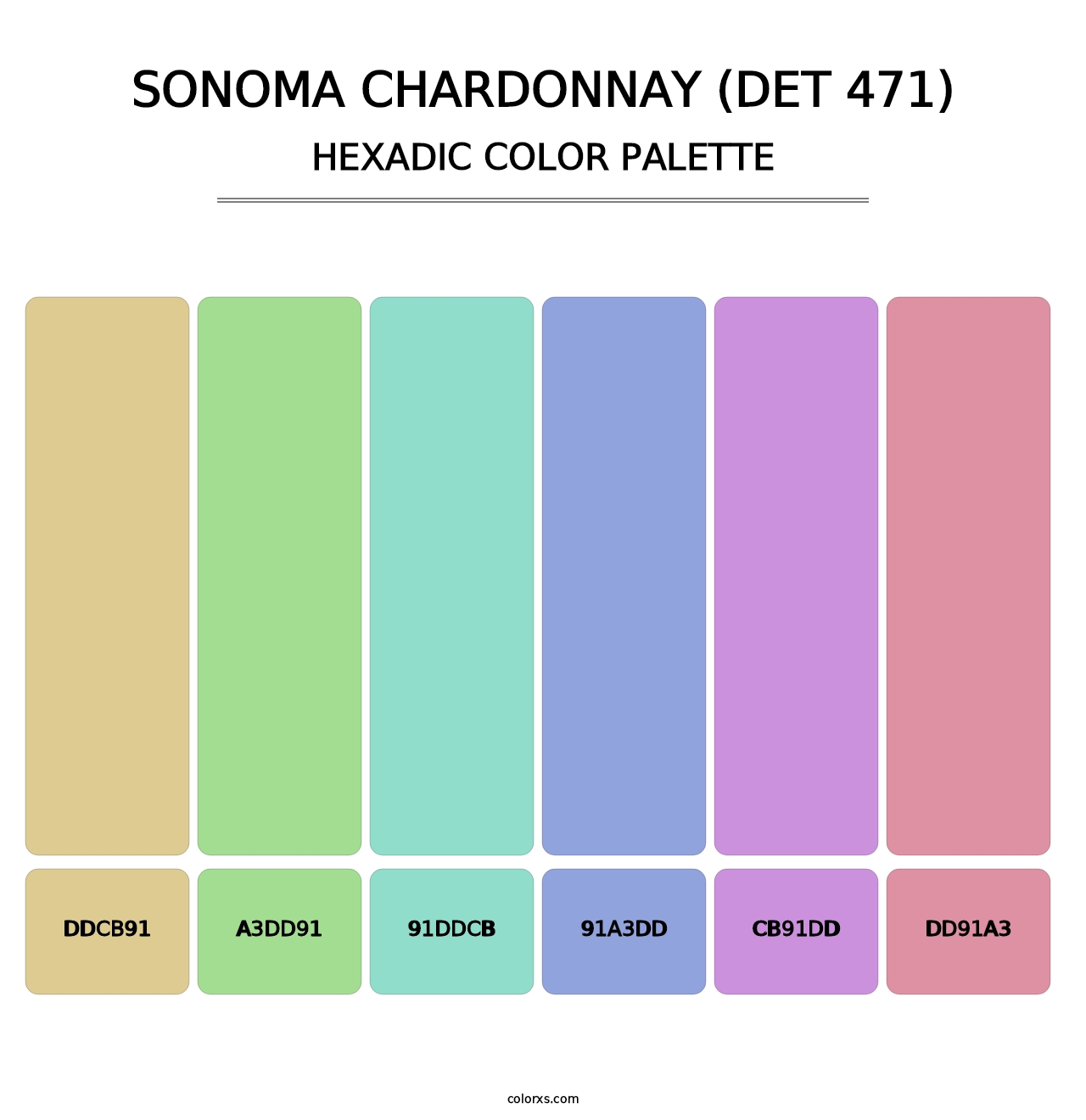 Sonoma Chardonnay (DET 471) - Hexadic Color Palette