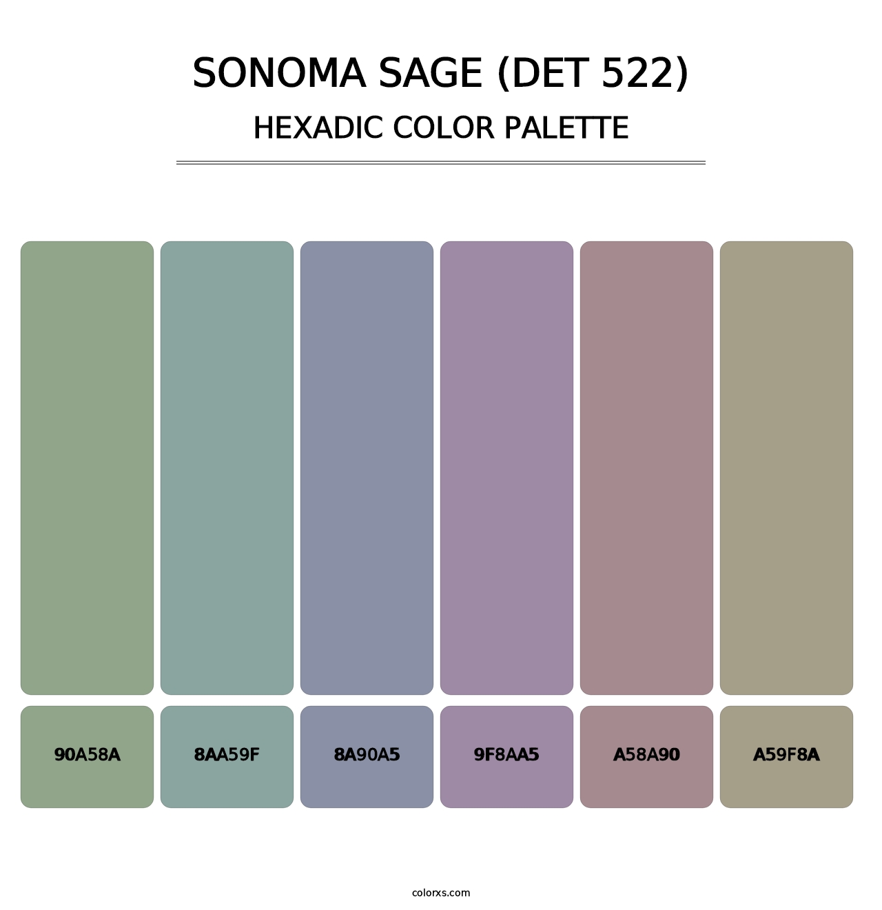 Sonoma Sage (DET 522) - Hexadic Color Palette