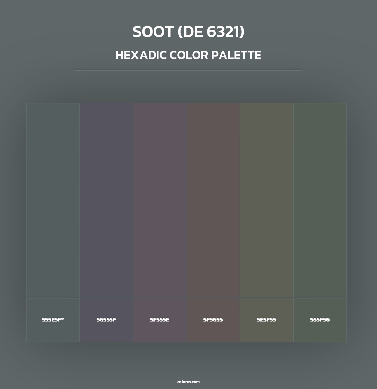 Soot (DE 6321) - Hexadic Color Palette