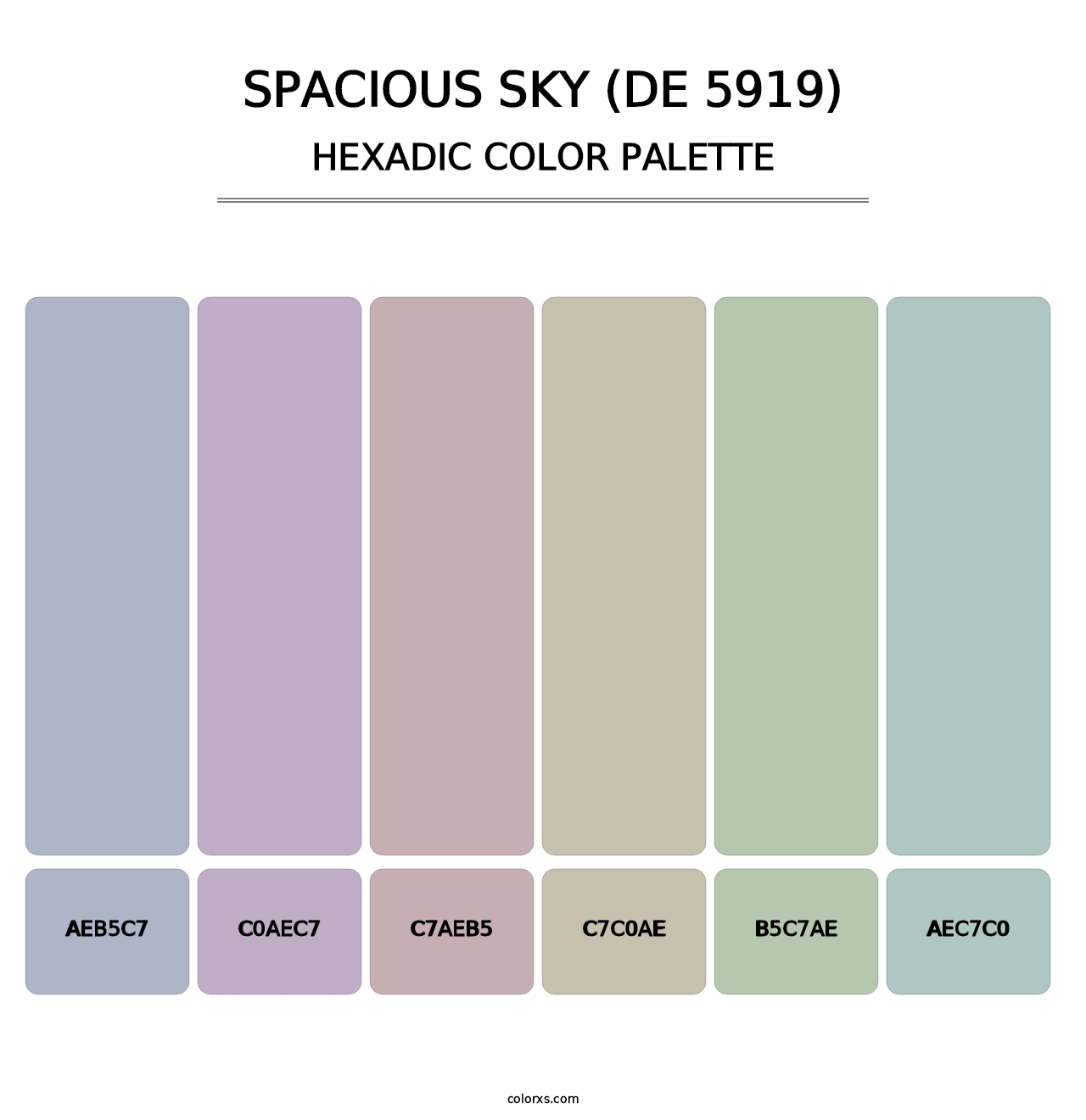 Spacious Sky (DE 5919) - Hexadic Color Palette