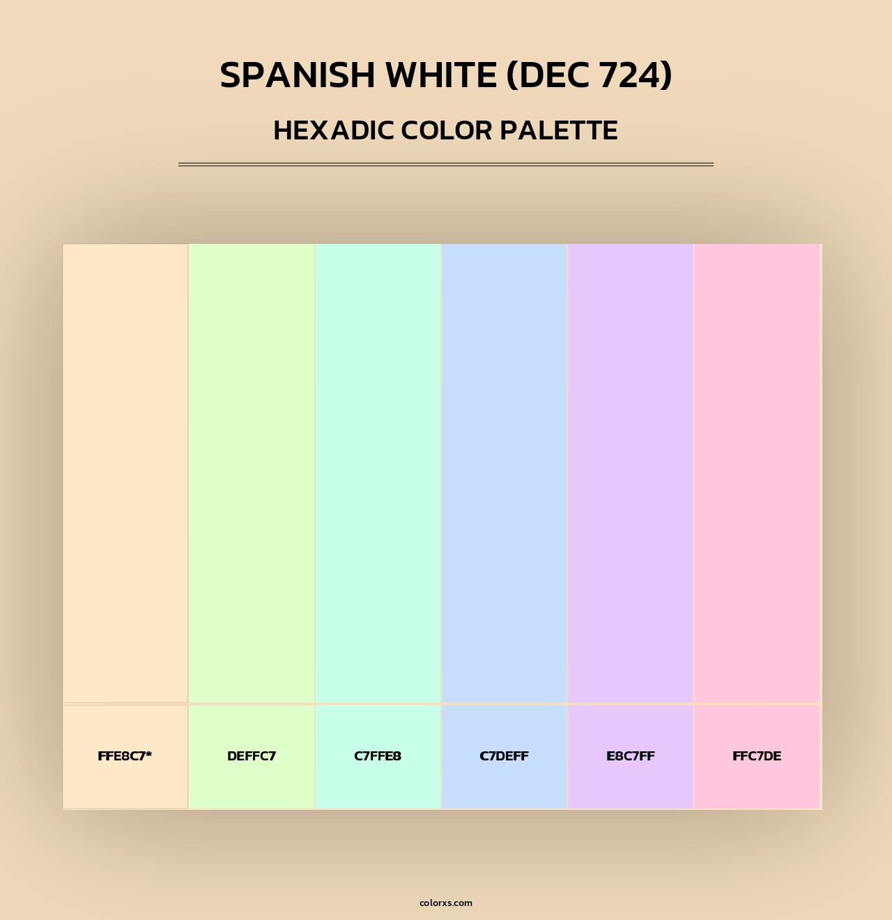Spanish White (DEC 724) - Hexadic Color Palette
