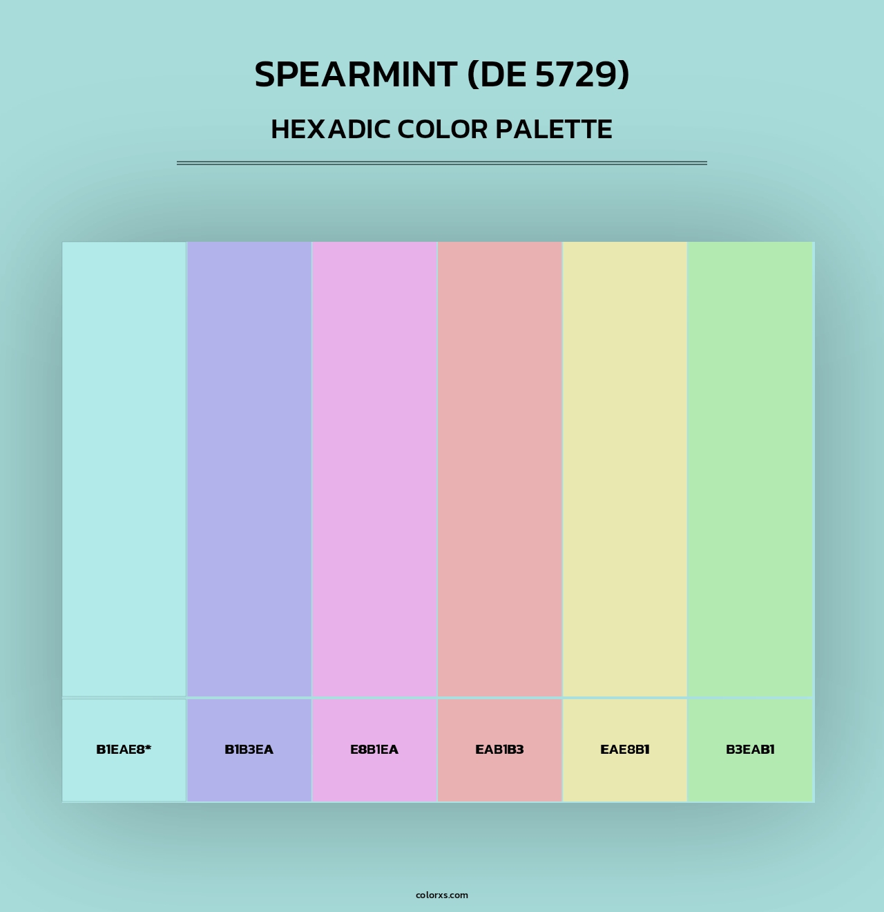 Spearmint (DE 5729) - Hexadic Color Palette