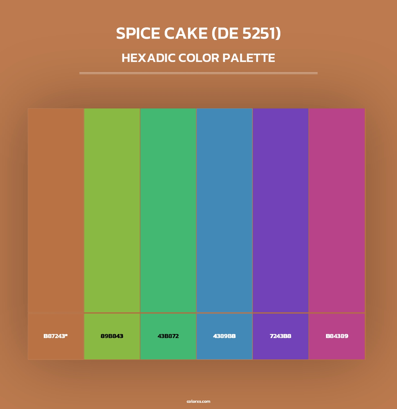 Spice Cake (DE 5251) - Hexadic Color Palette
