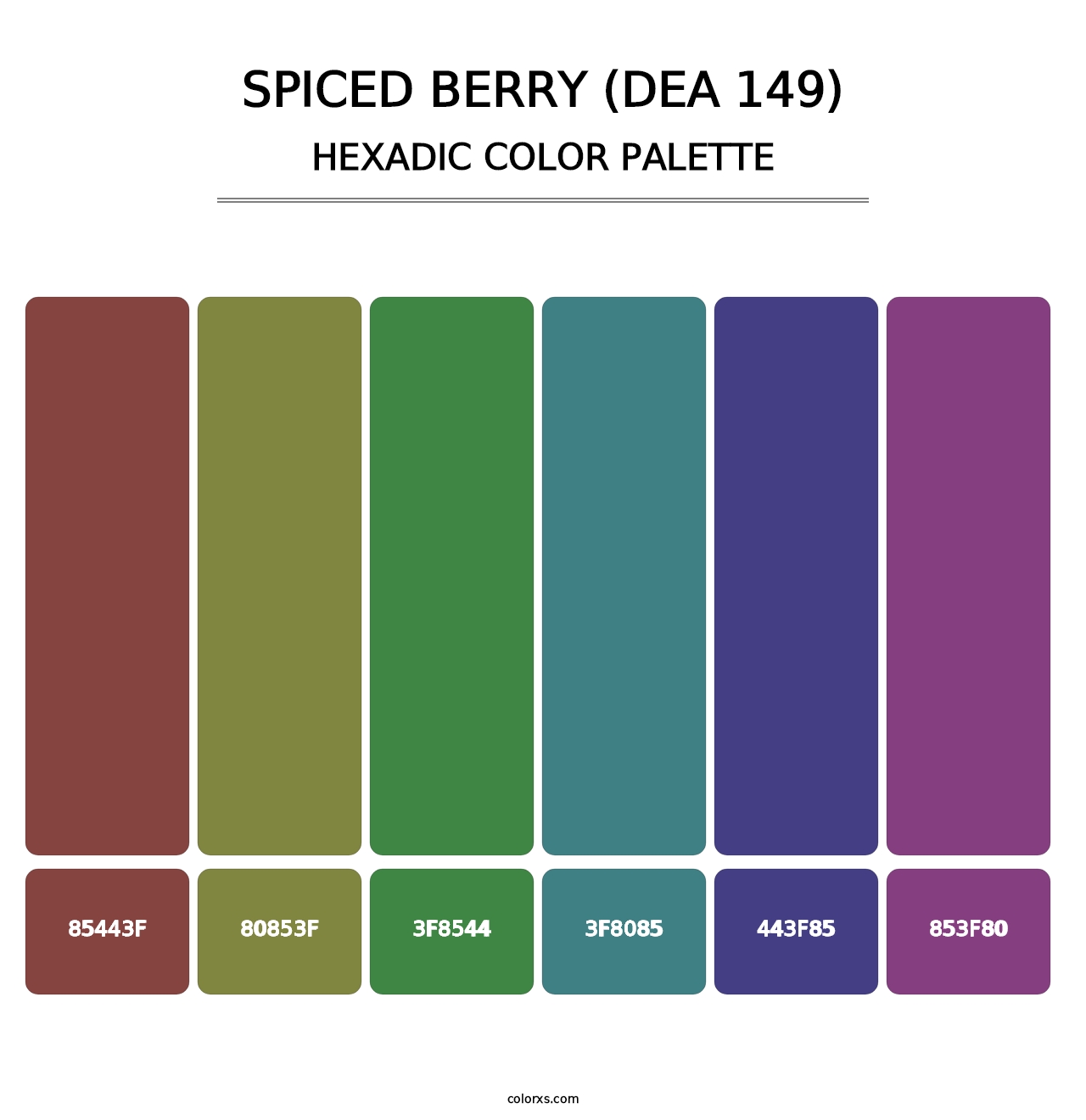 Spiced Berry (DEA 149) - Hexadic Color Palette