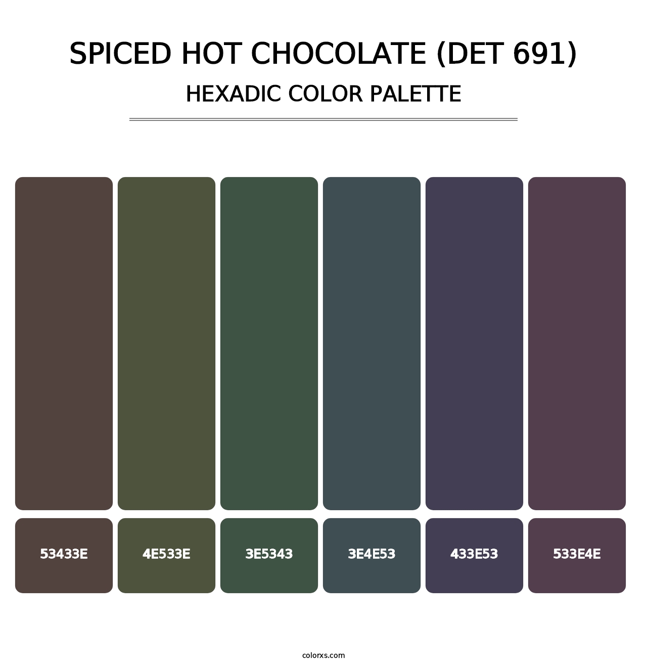 Spiced Hot Chocolate (DET 691) - Hexadic Color Palette