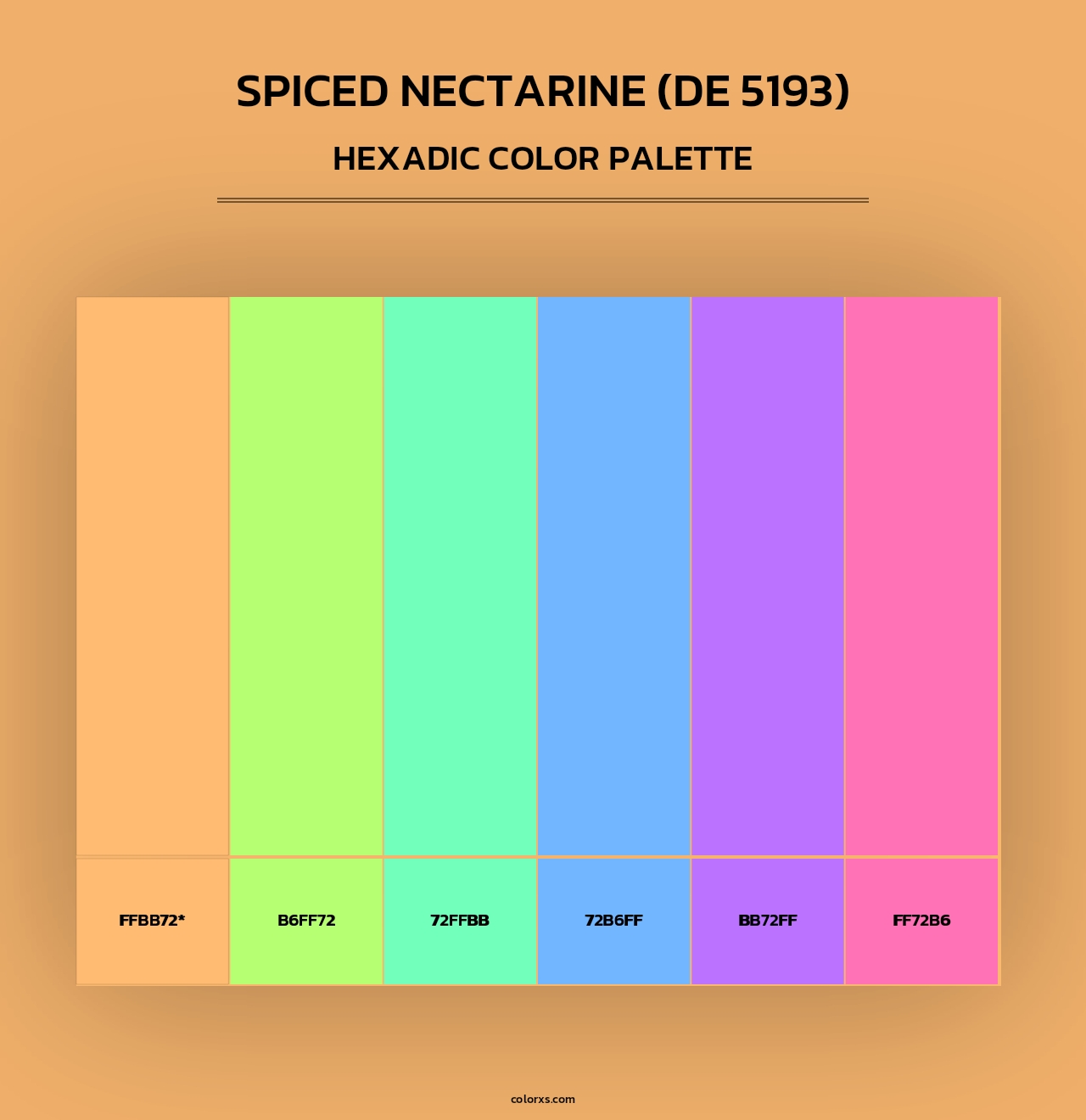 Spiced Nectarine (DE 5193) - Hexadic Color Palette