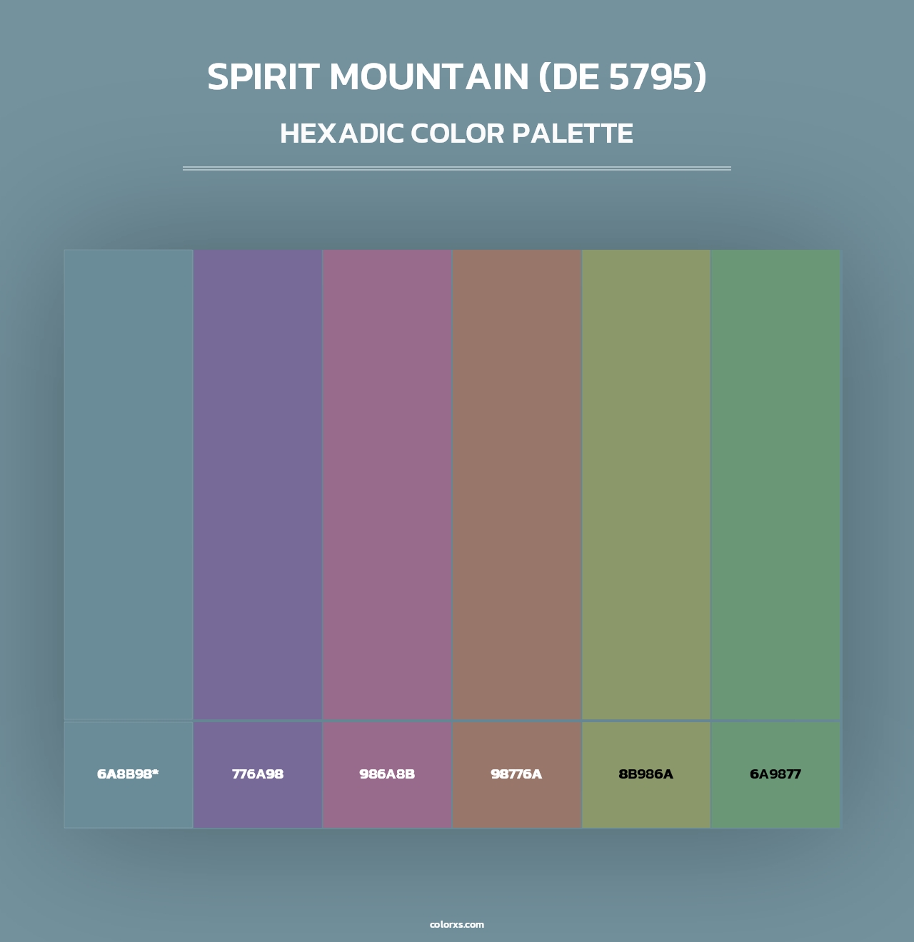 Spirit Mountain (DE 5795) - Hexadic Color Palette