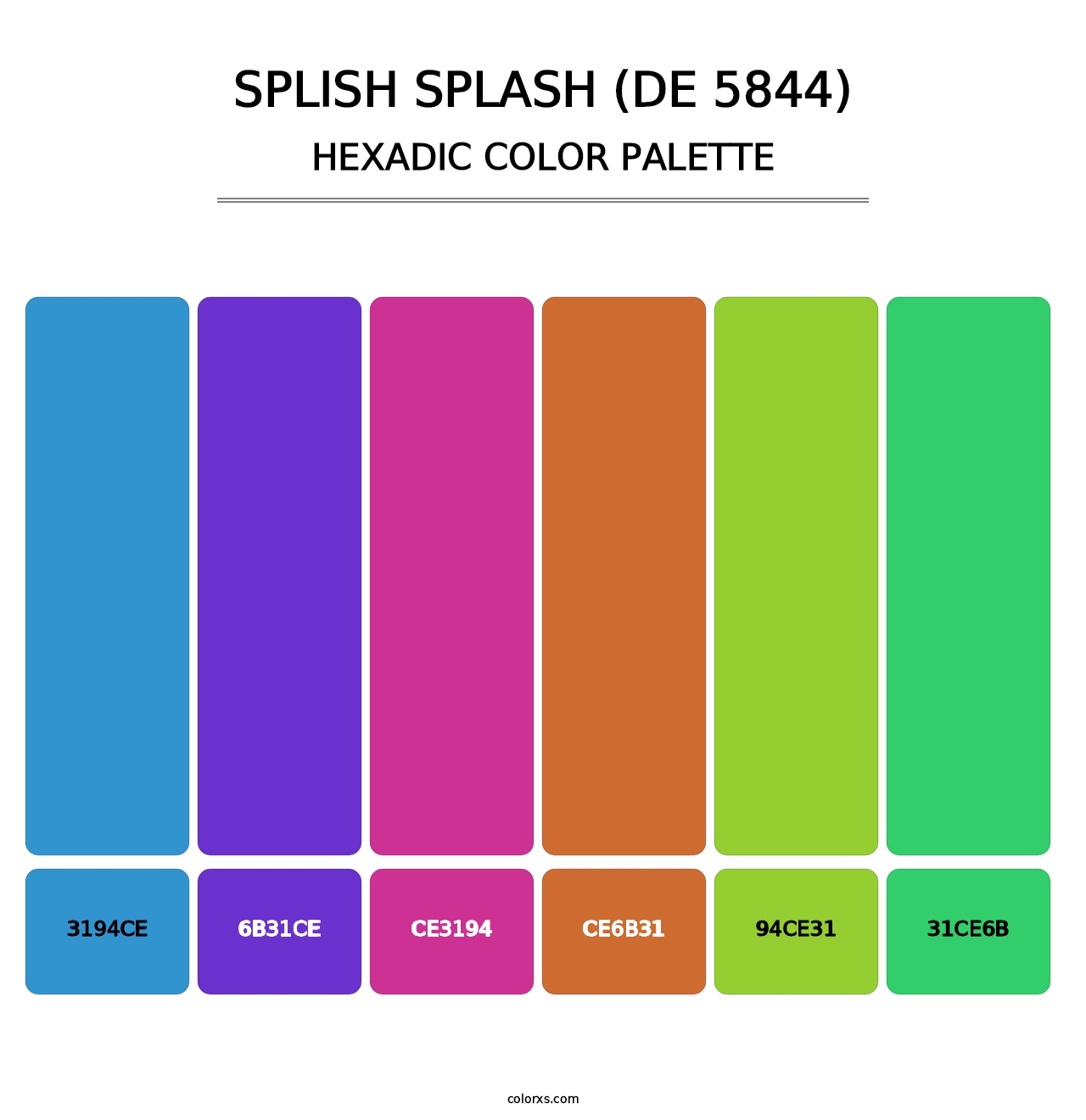 Splish Splash (DE 5844) - Hexadic Color Palette