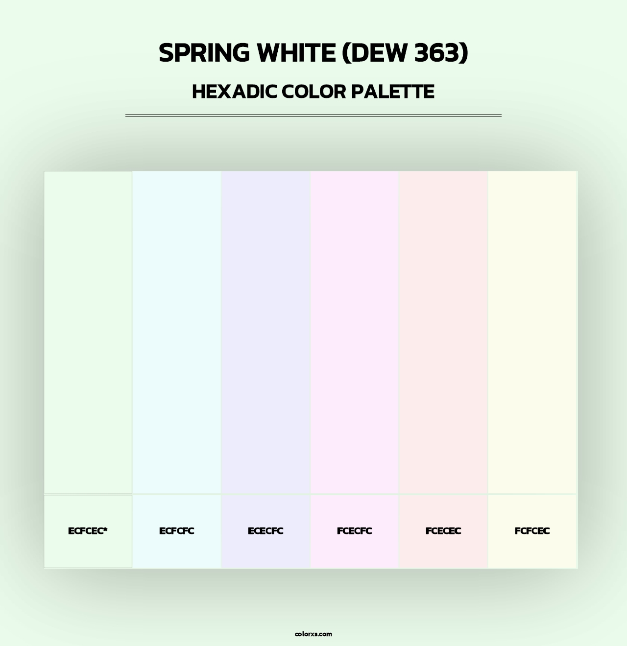 Spring White (DEW 363) - Hexadic Color Palette