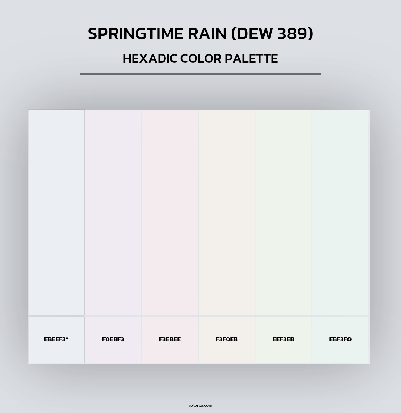 Springtime Rain (DEW 389) - Hexadic Color Palette