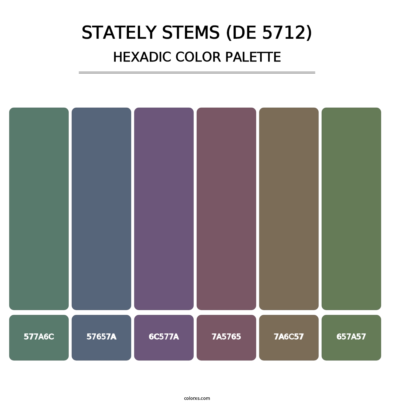 Stately Stems (DE 5712) - Hexadic Color Palette