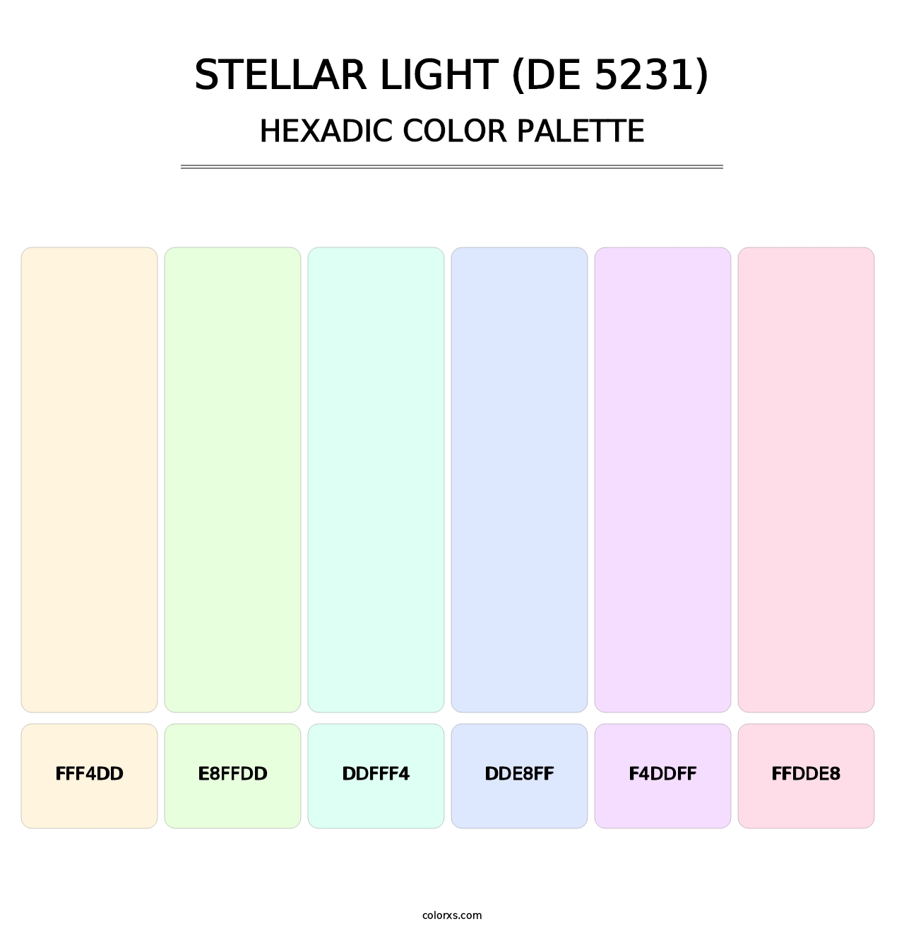 Stellar Light (DE 5231) - Hexadic Color Palette