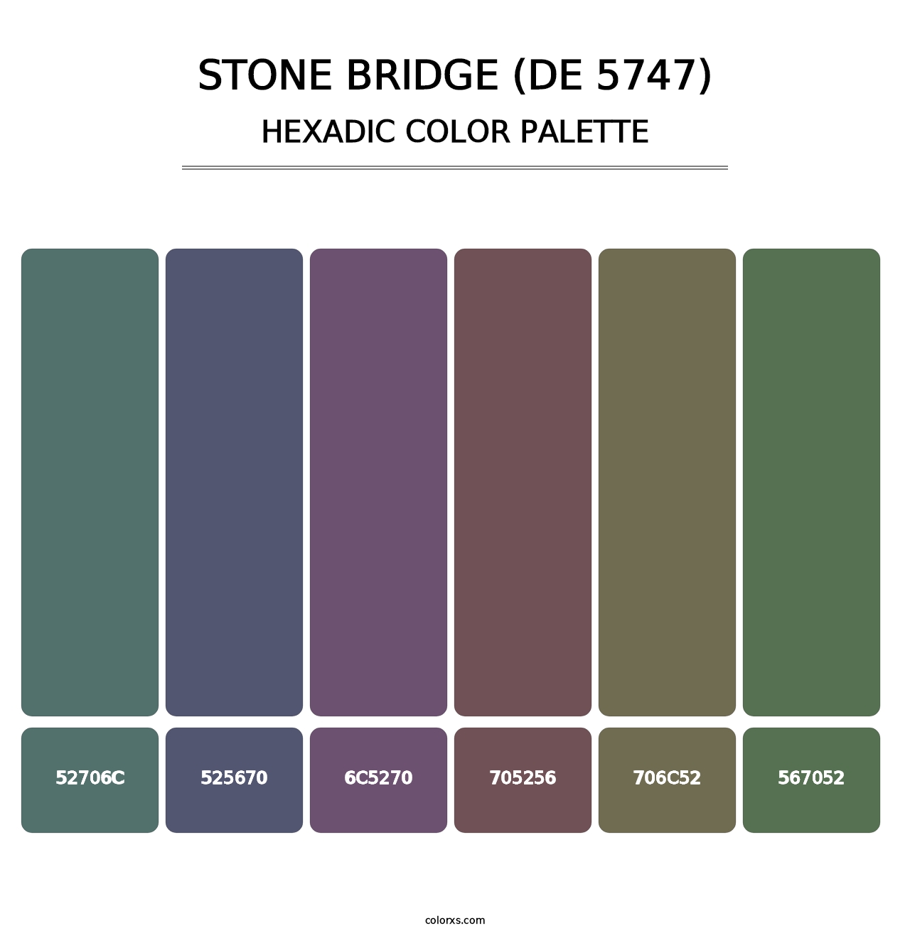 Stone Bridge (DE 5747) - Hexadic Color Palette