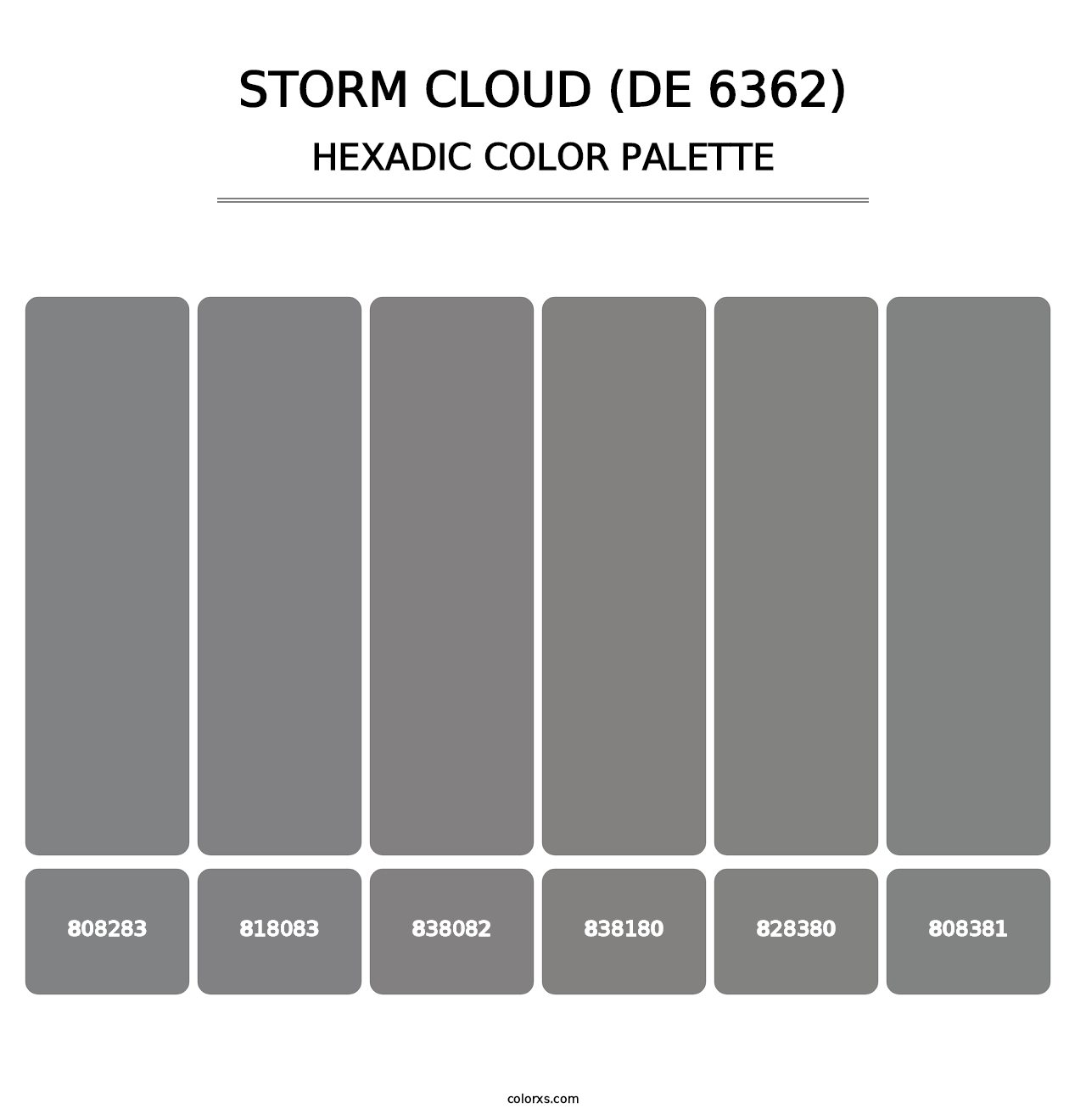 Storm Cloud (DE 6362) - Hexadic Color Palette