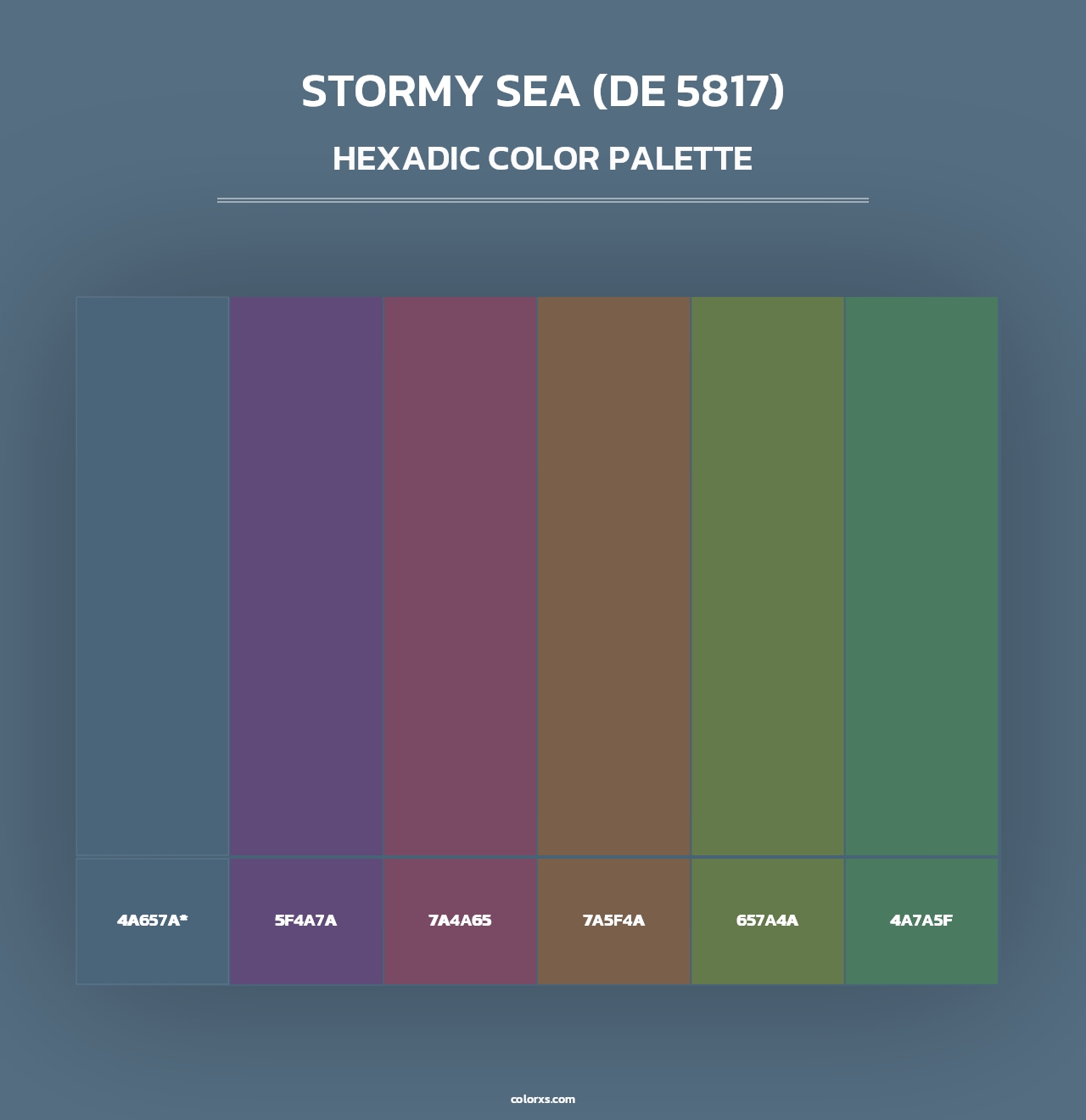 Stormy Sea (DE 5817) - Hexadic Color Palette