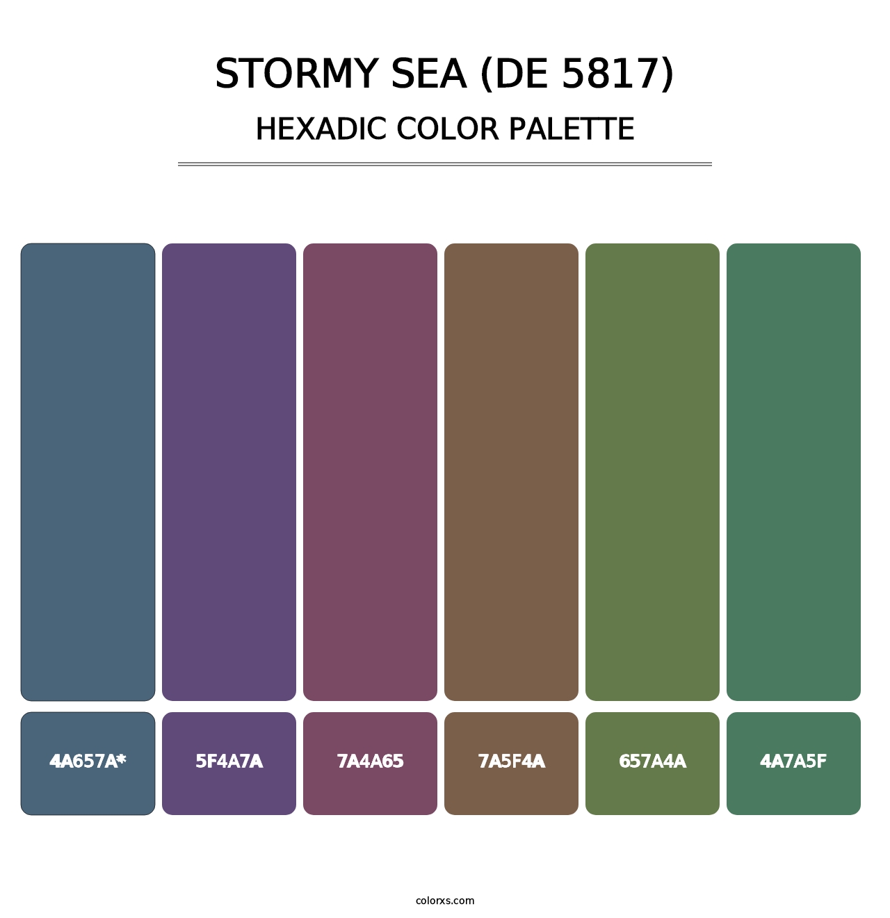 Stormy Sea (DE 5817) - Hexadic Color Palette