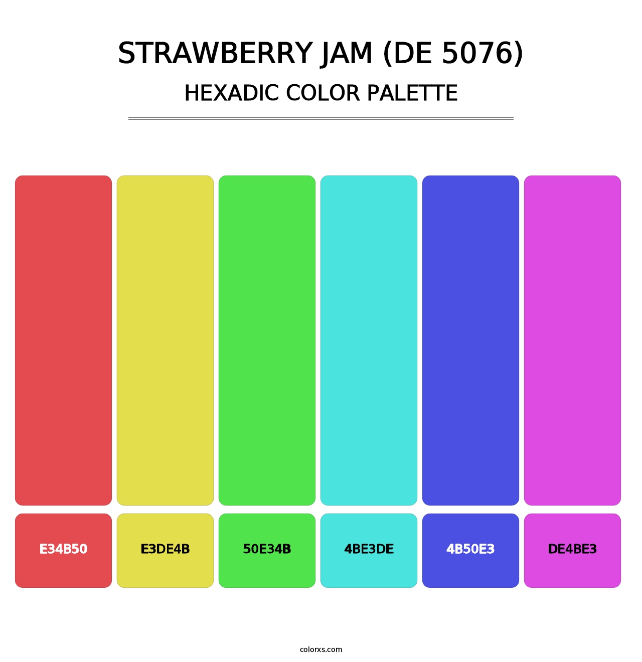 Strawberry Jam (DE 5076) - Hexadic Color Palette