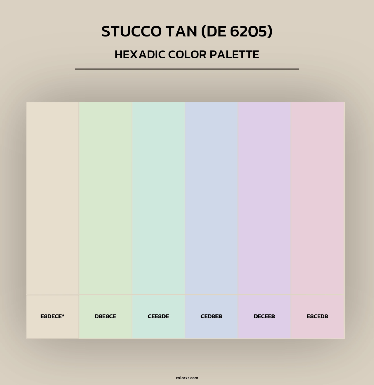 Stucco Tan (DE 6205) - Hexadic Color Palette