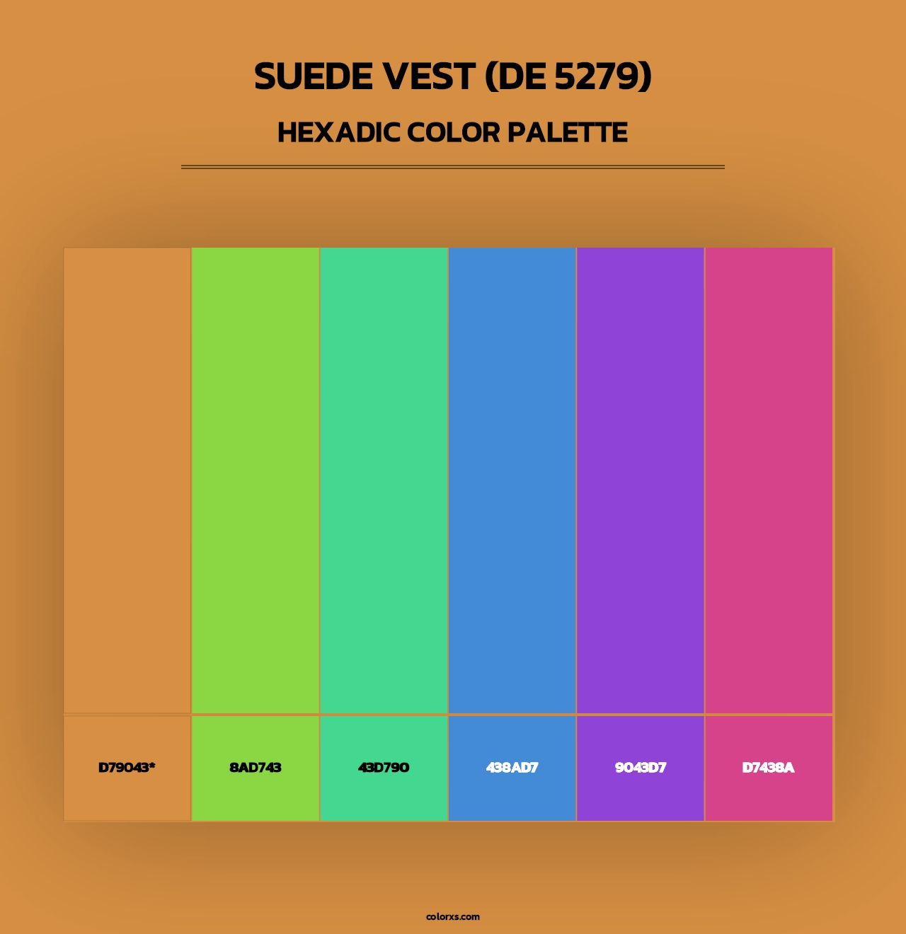Suede Vest (DE 5279) - Hexadic Color Palette