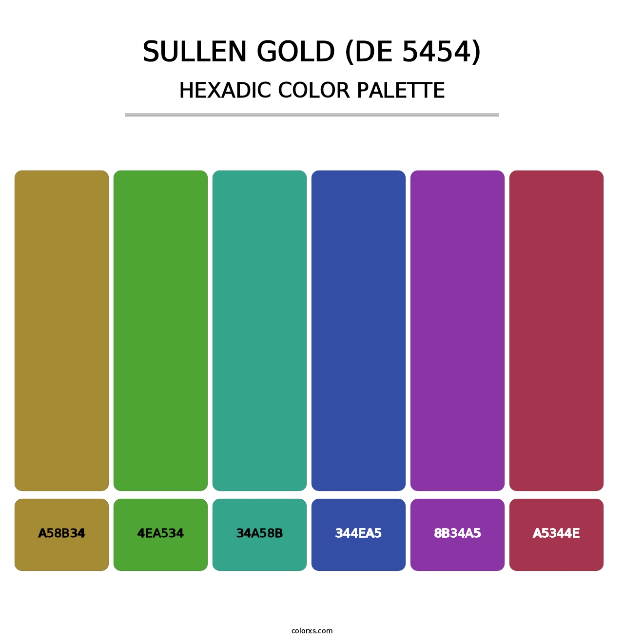 Sullen Gold (DE 5454) - Hexadic Color Palette
