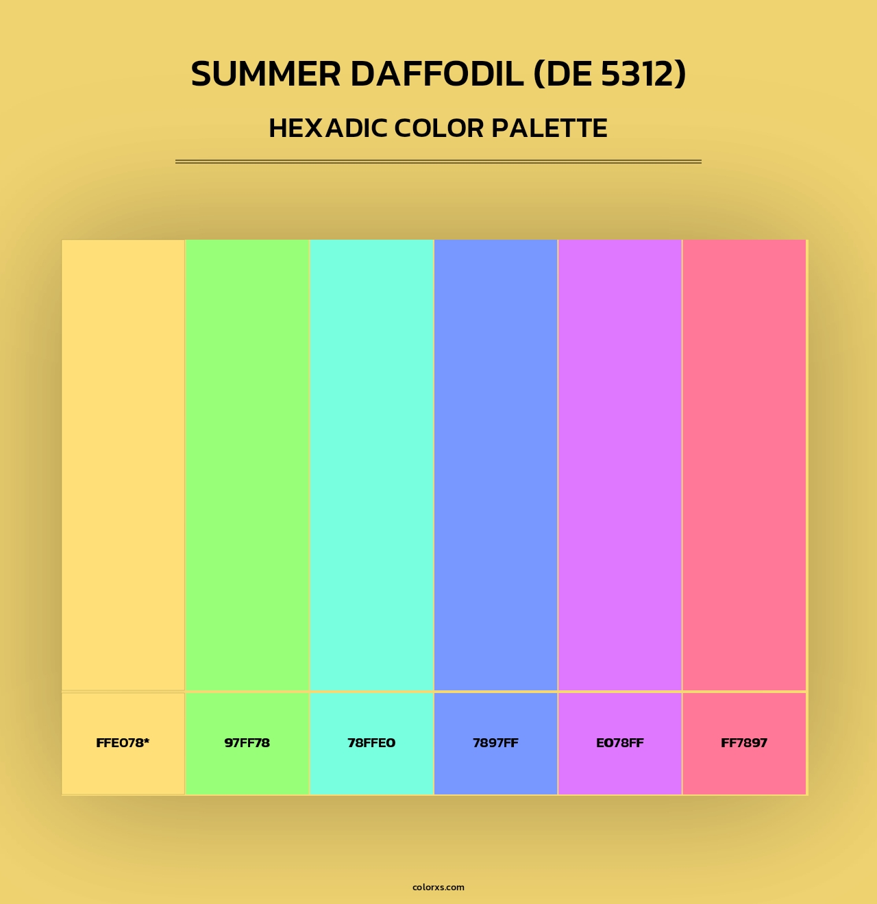 Summer Daffodil (DE 5312) - Hexadic Color Palette
