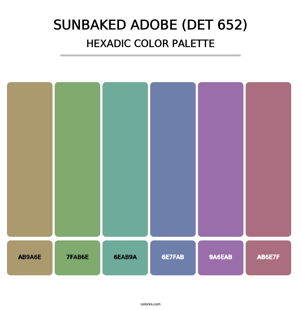 Sunbaked Adobe (DET 652) - Hexadic Color Palette