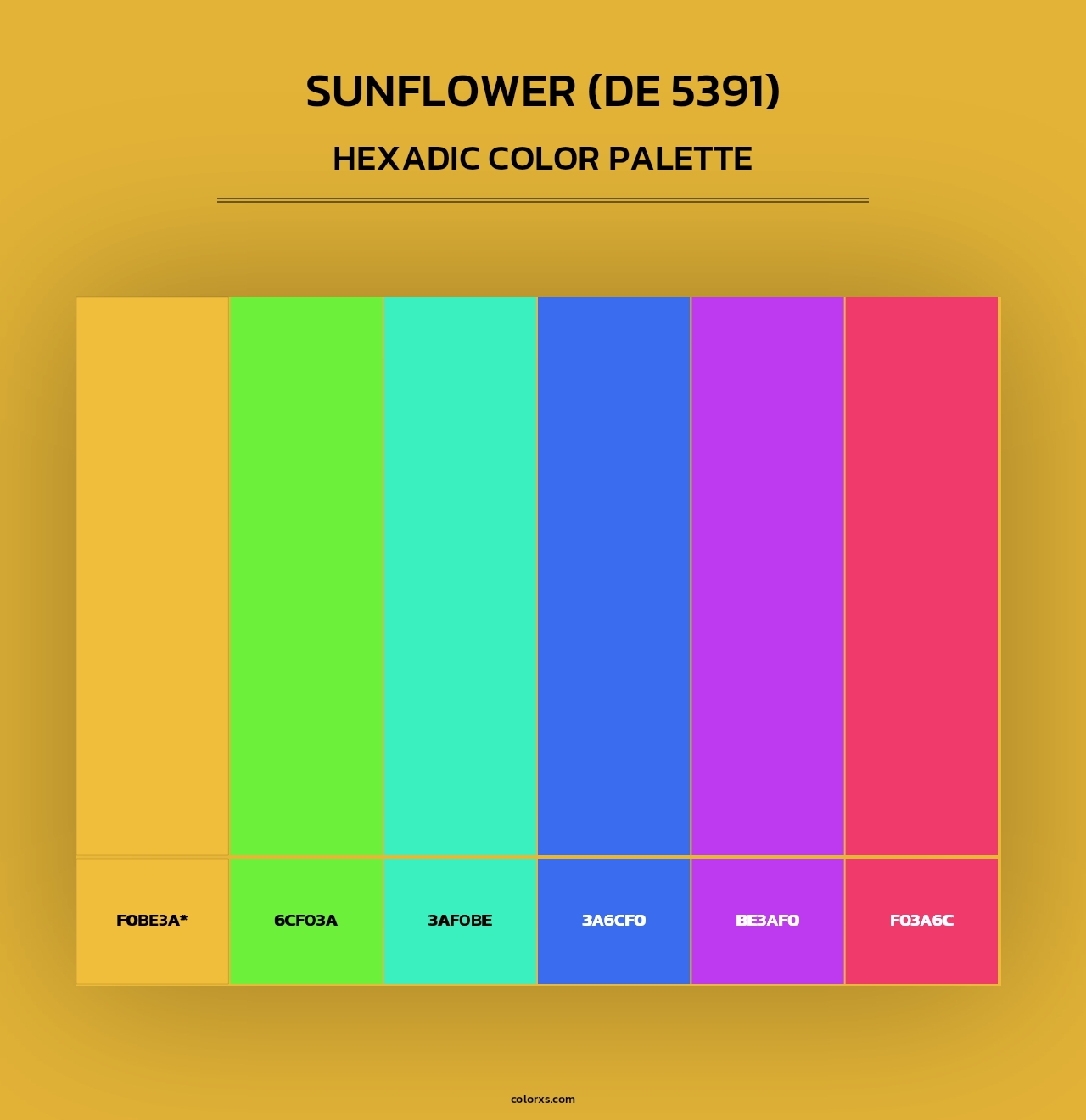 Sunflower (DE 5391) - Hexadic Color Palette