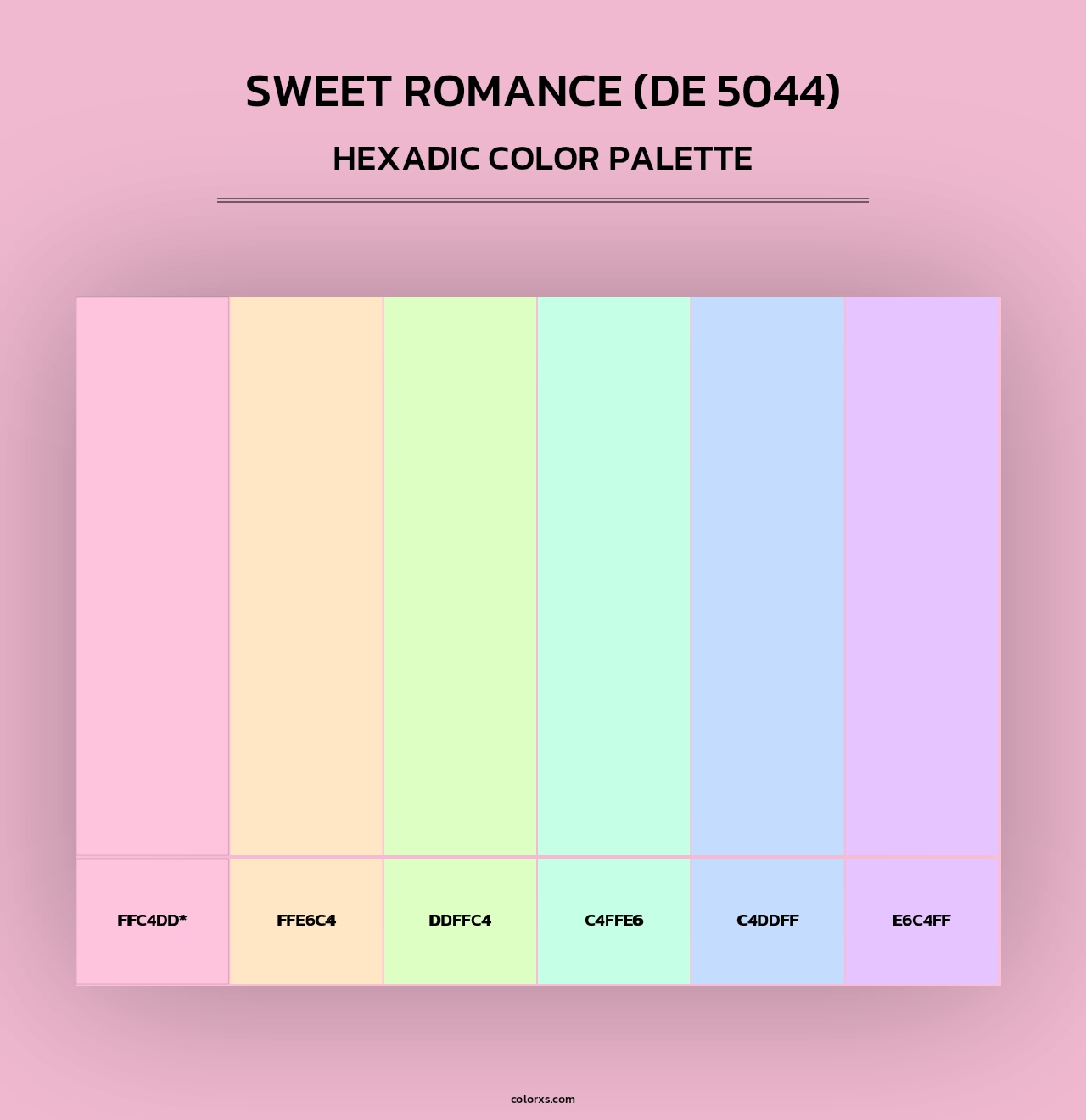 Sweet Romance (DE 5044) - Hexadic Color Palette