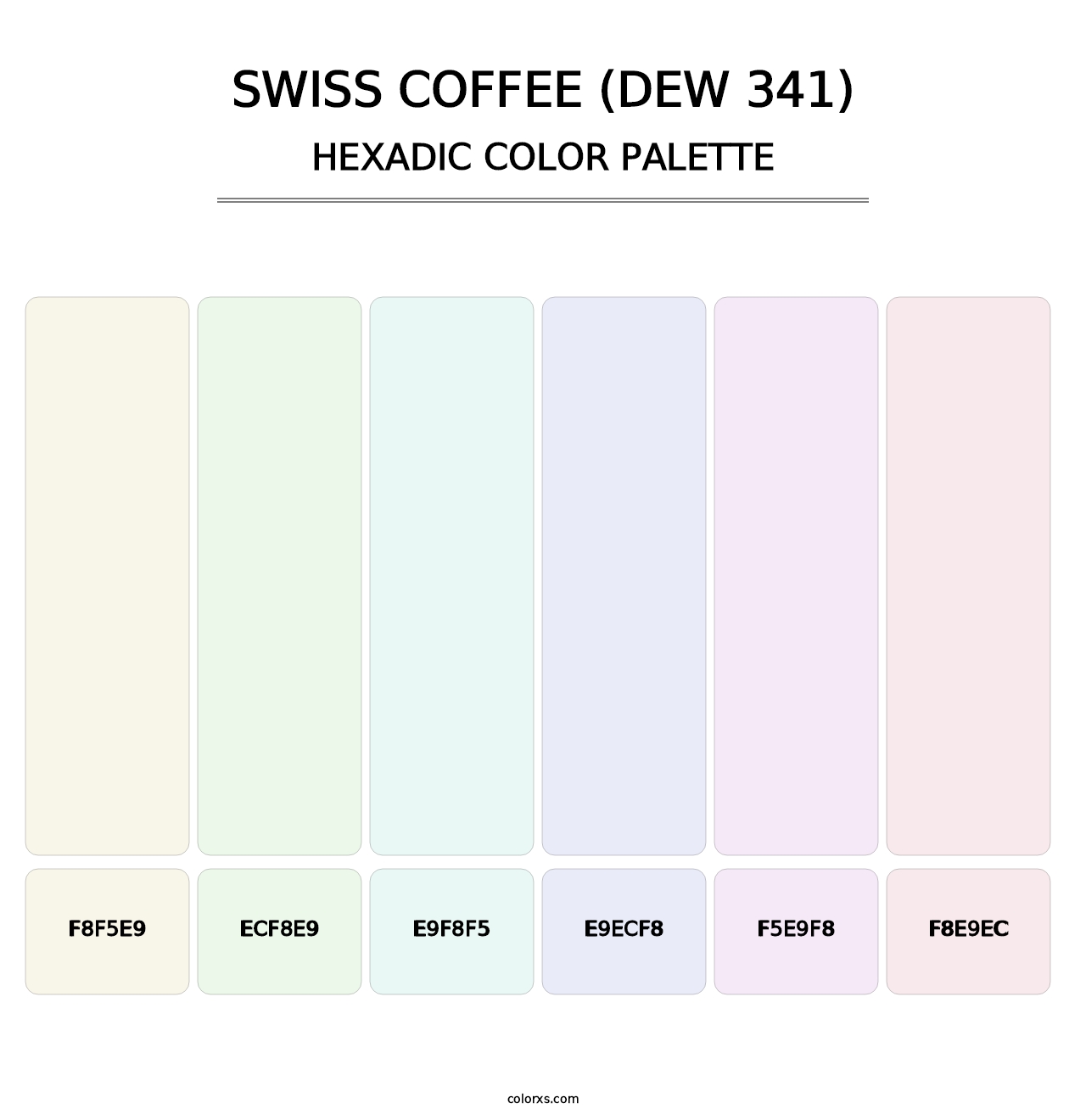 Swiss Coffee (DEW 341) - Hexadic Color Palette