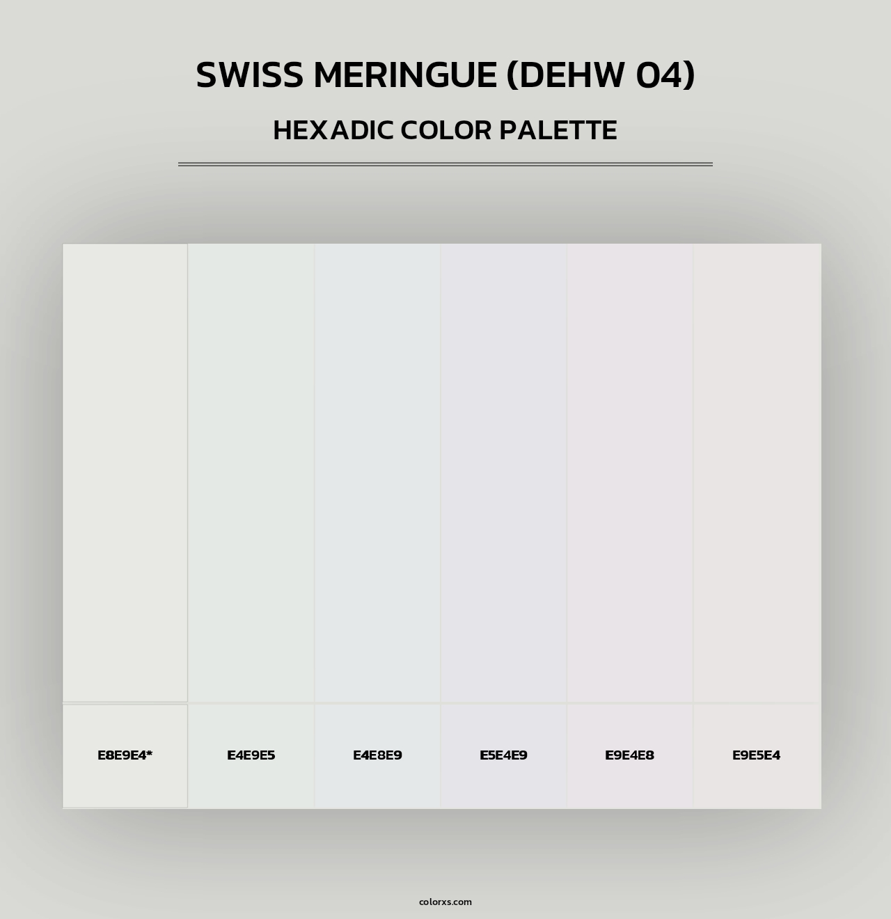 Swiss Meringue (DEHW 04) - Hexadic Color Palette