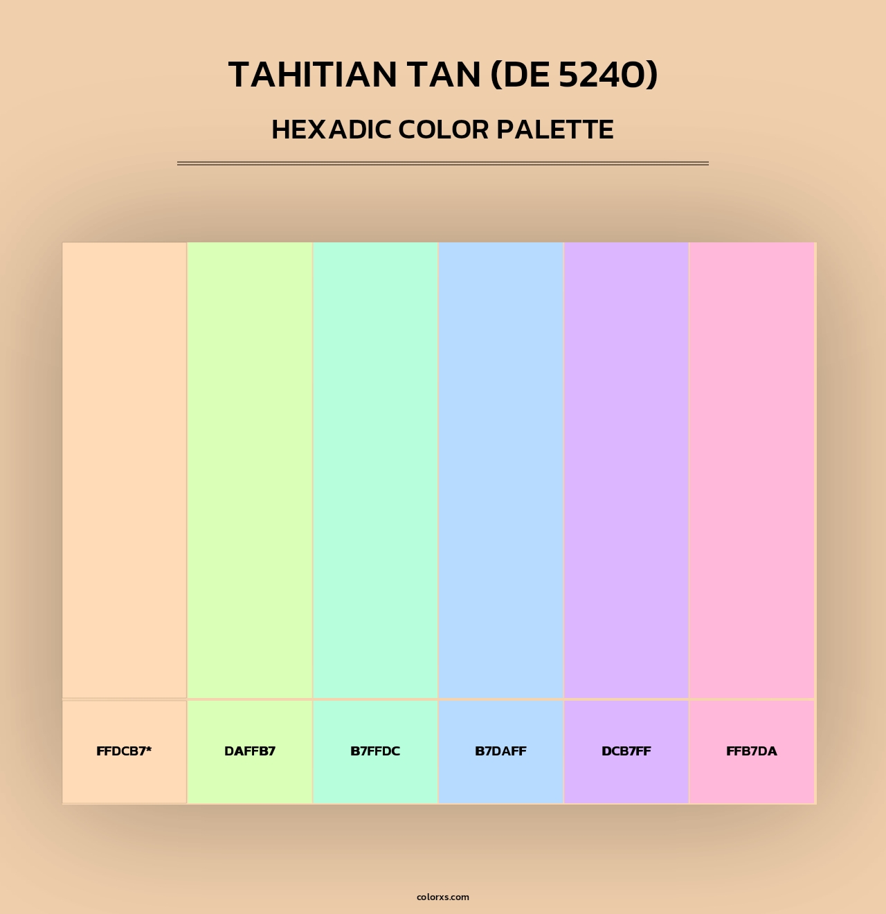 Tahitian Tan (DE 5240) - Hexadic Color Palette