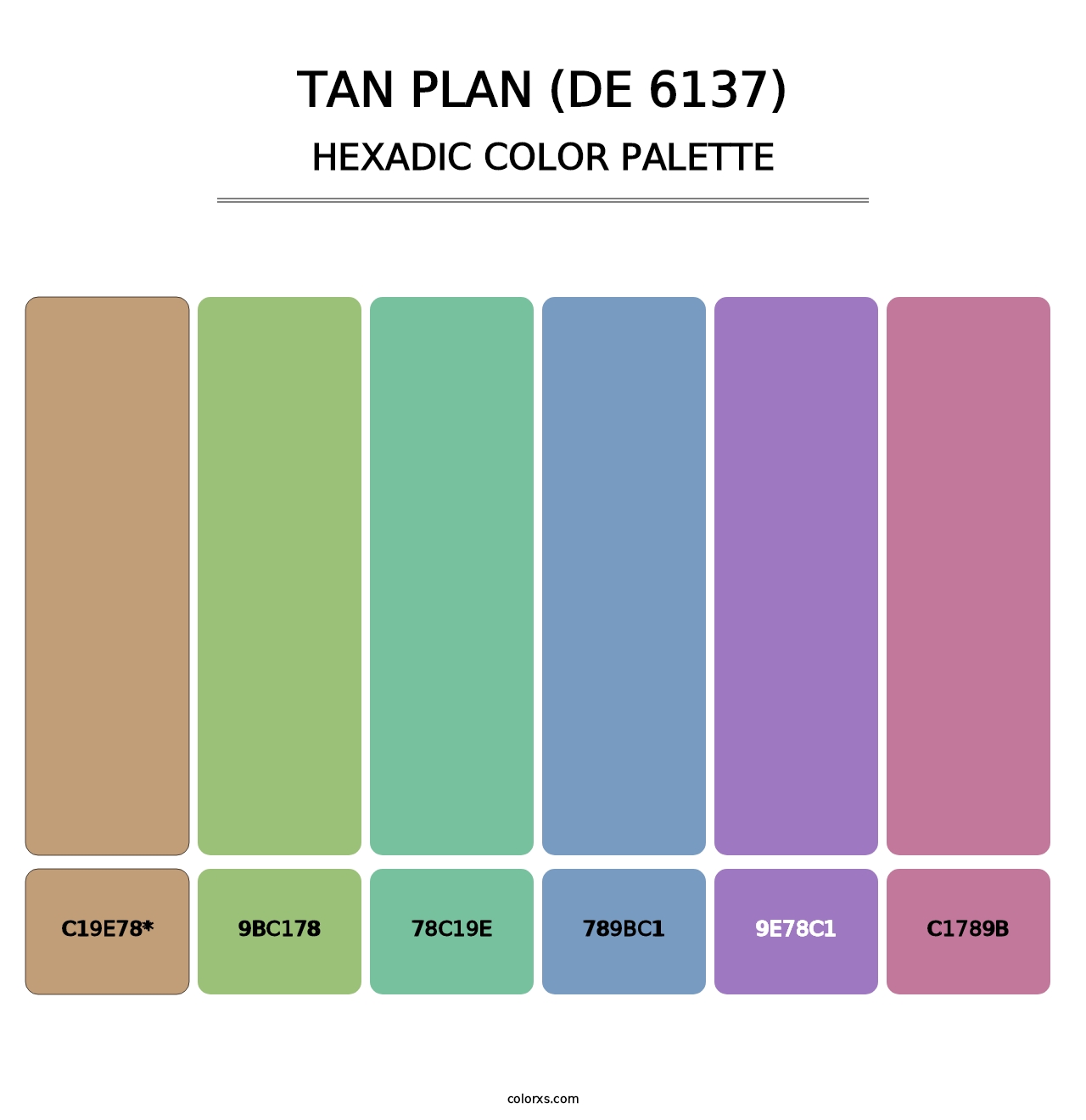 Tan Plan (DE 6137) - Hexadic Color Palette