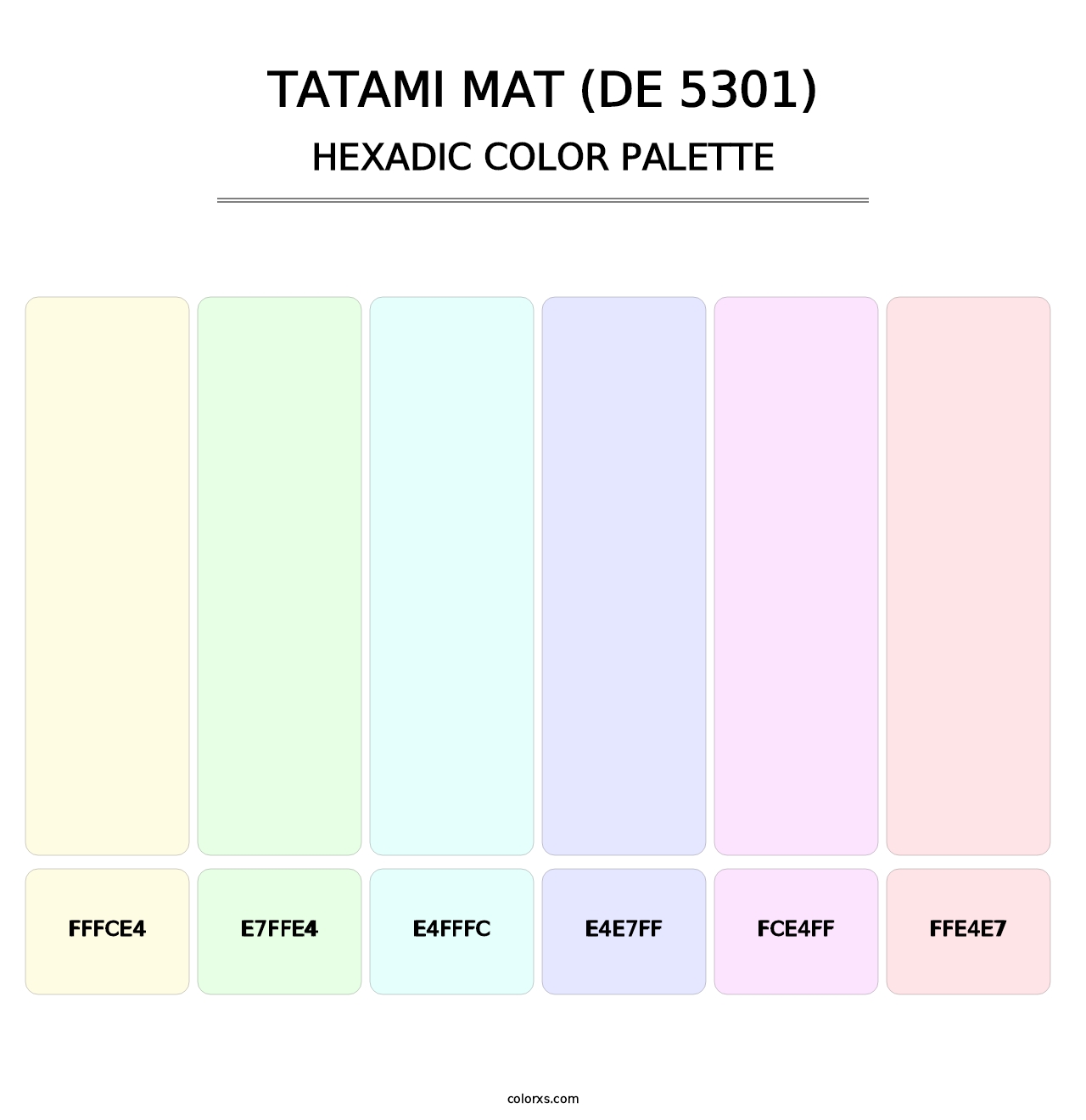 Tatami Mat (DE 5301) - Hexadic Color Palette